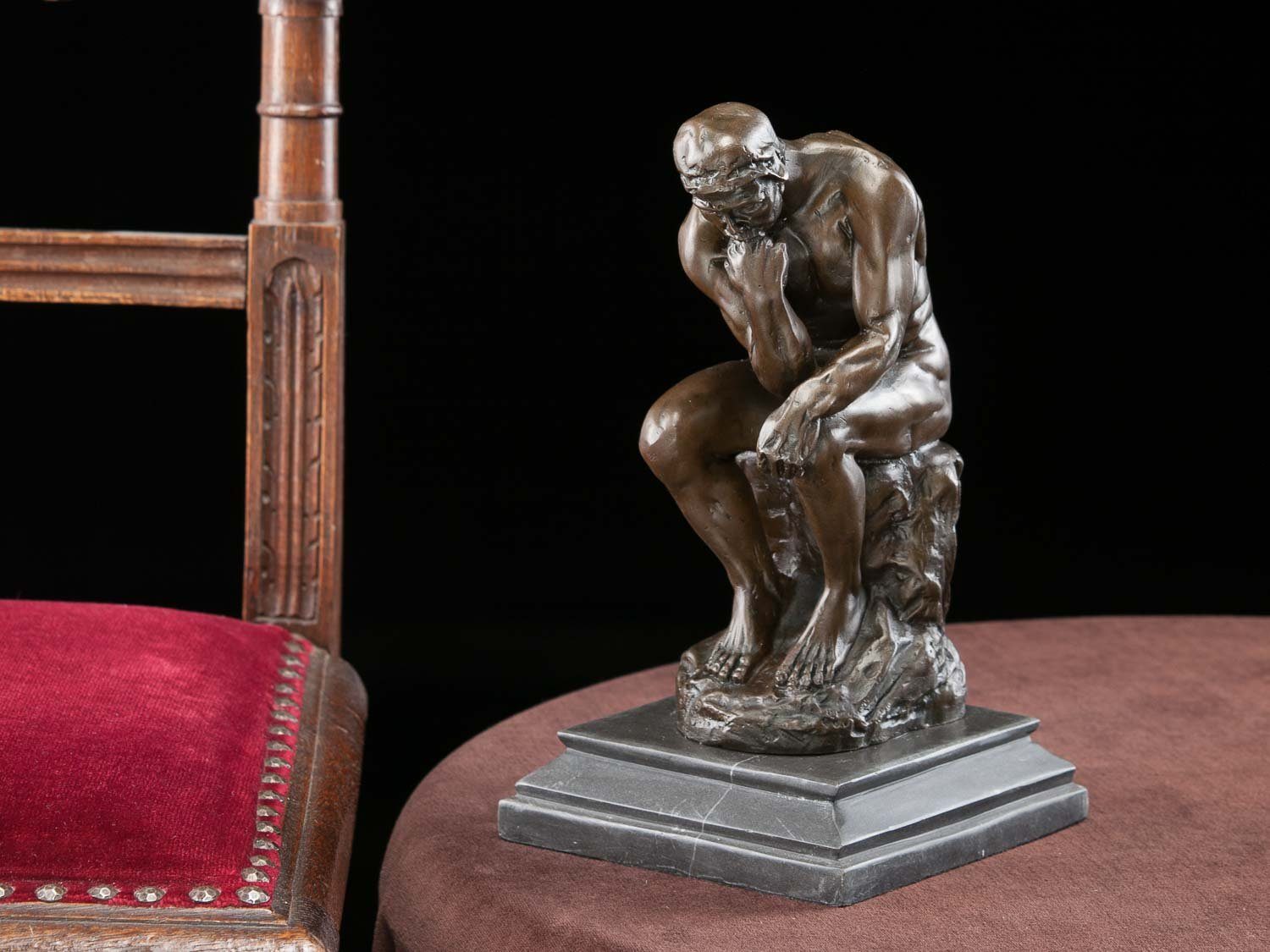 25cm Ko Mann Rodin Skulptur Skulptur nach Aubaho Denker der Bronzefigur Bronzeskulptur