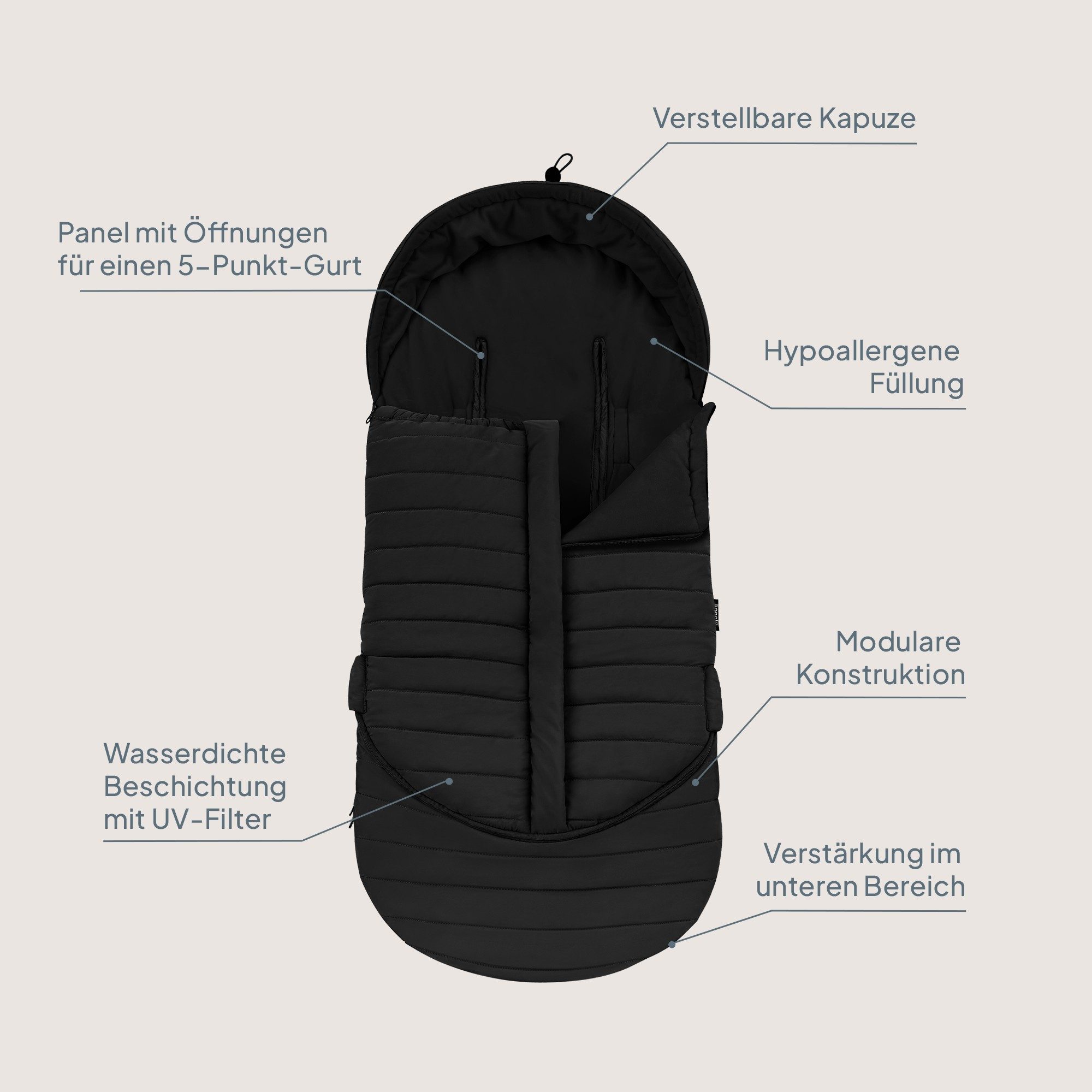 lionelo Kinderschlafsack OLI (Set, 2in1 Fußsack + Schutzhülle), Modular 2in günstig online kaufen