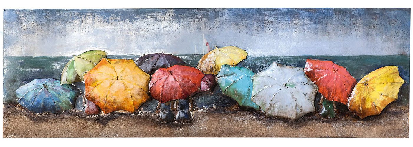 Casablanca by Gilde Leinwandbild Bild rechteckig Beach Of Parasols, Strandbilder (1 St)