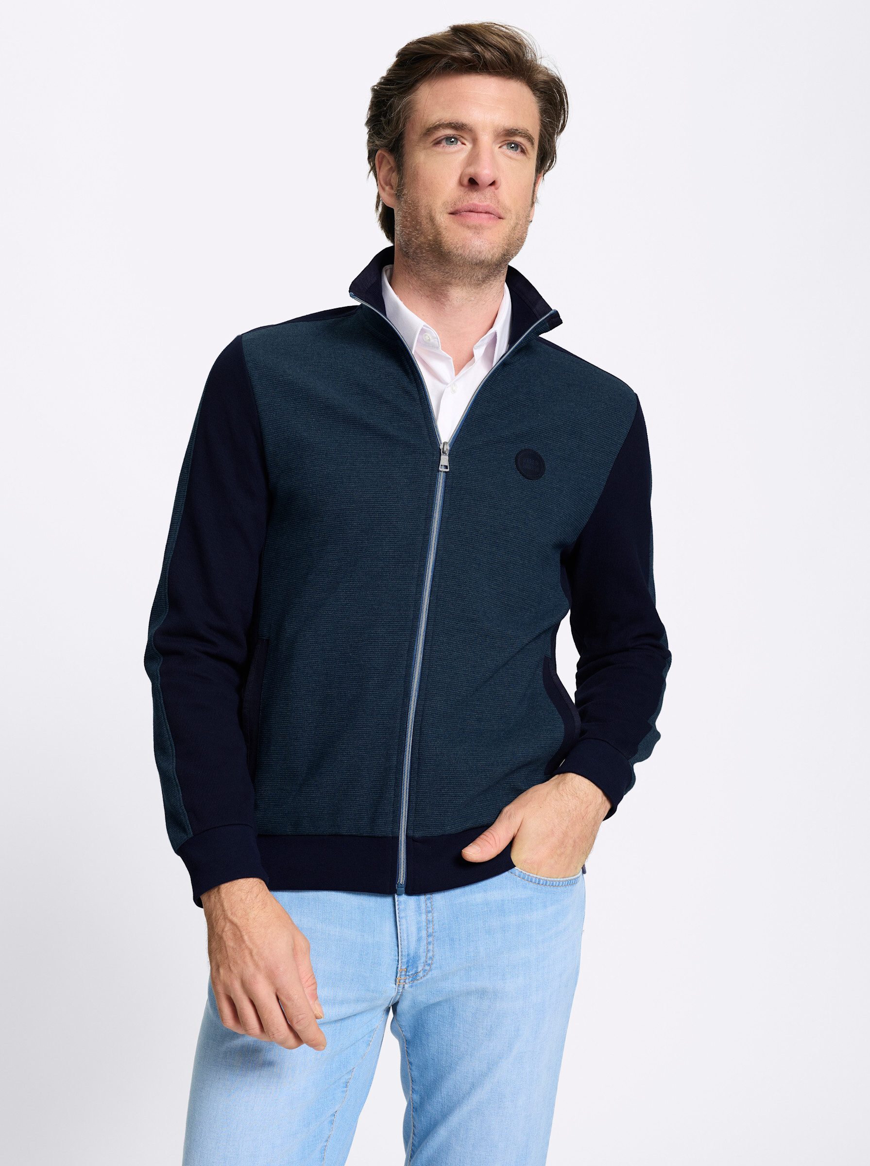 Witt T-Shirt Sweatjacke Langarm Rippoptik