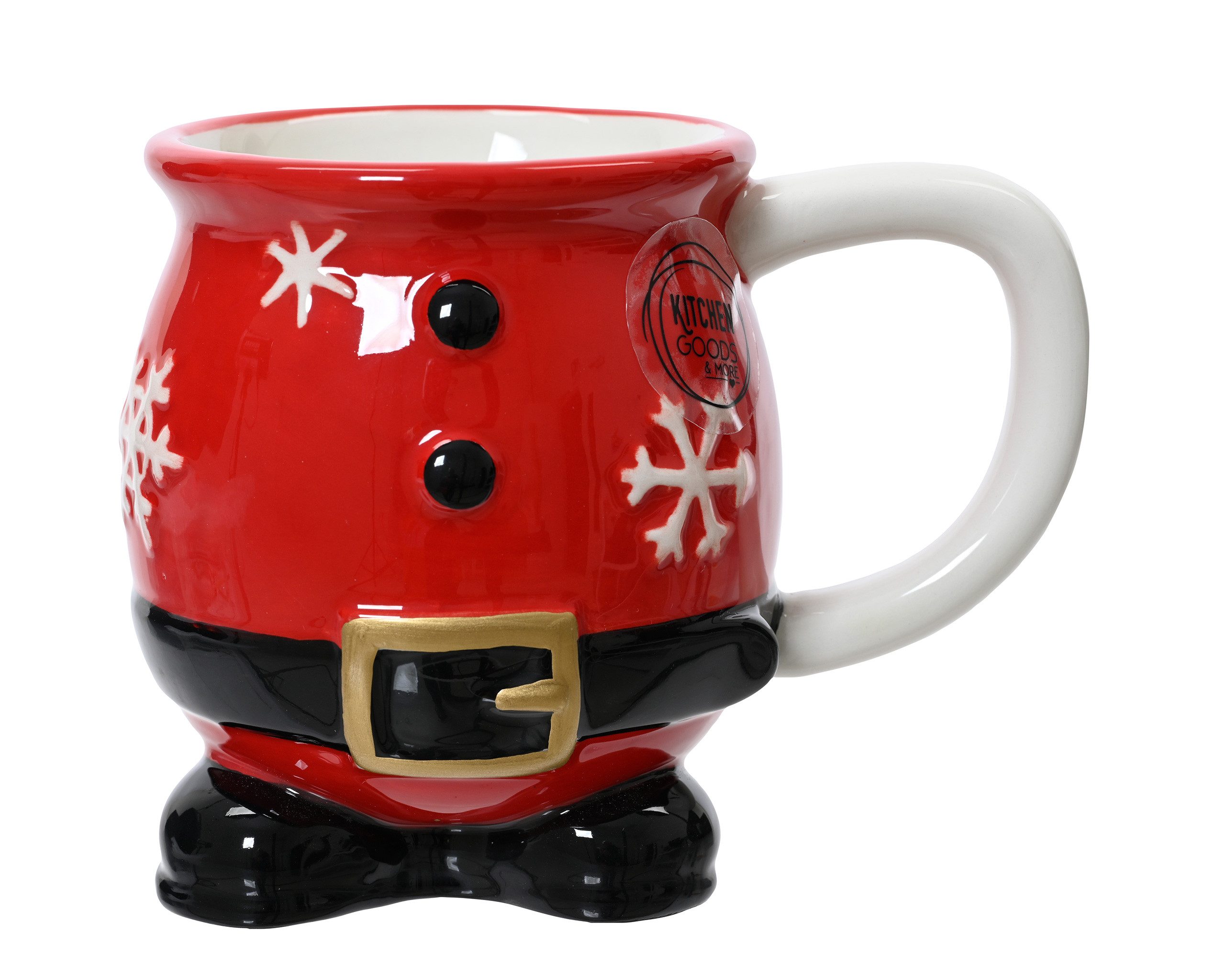 Kaemingk Tasse, Keramik, Tasse Keramik mit Griff 10,3cm Weihnachtsmann Rot