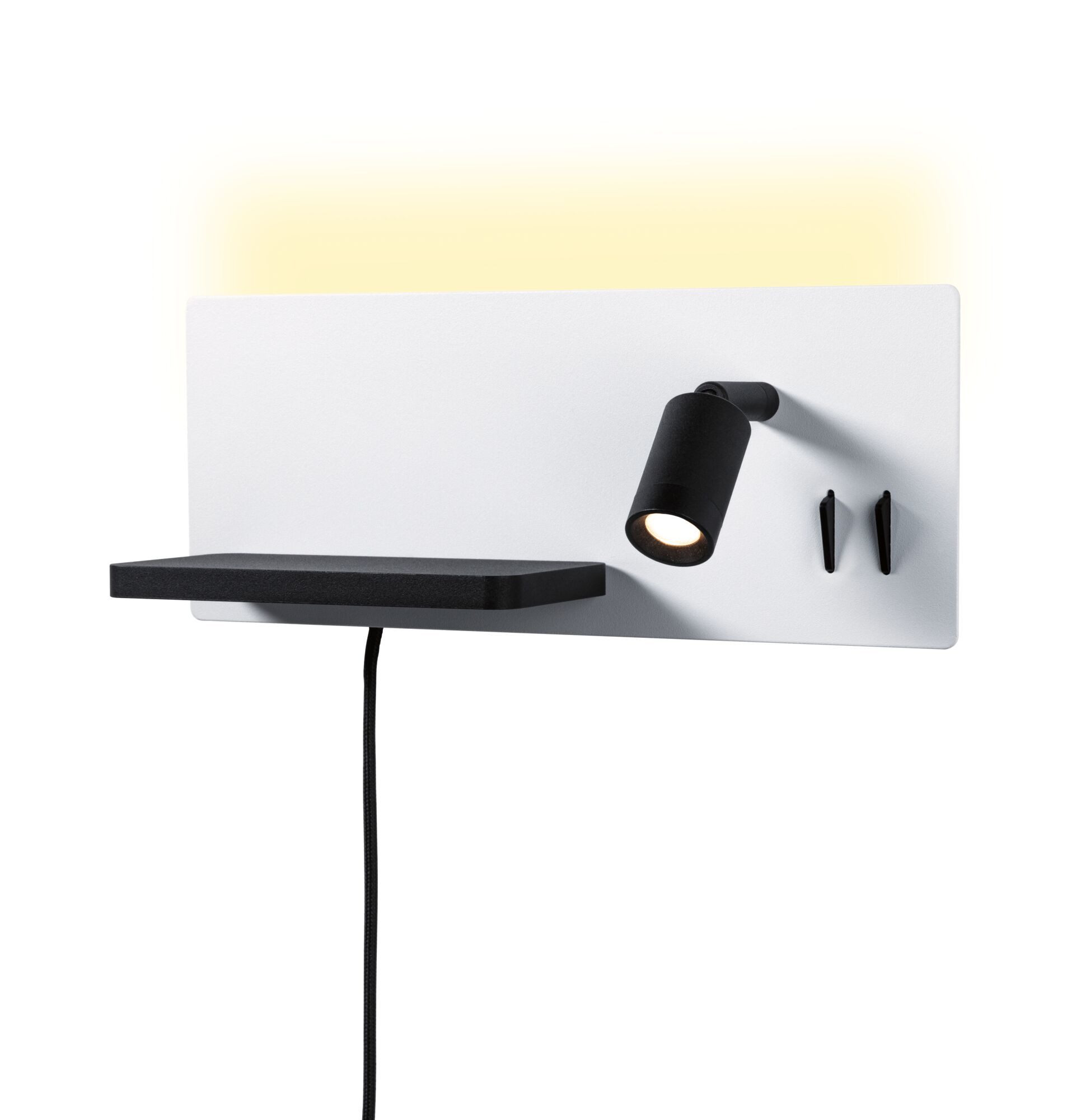 Paulmann LED Wandleuchte Serra 2700K 650lm / 200lm 230V 5,5 / 1x2,6W, LED fest integriert, Warmweiß, Bettleuchte, USB C, dimmbar