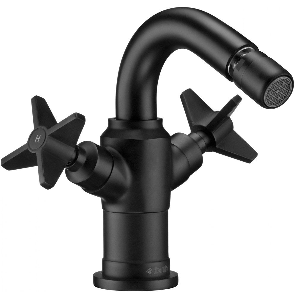 Lomadox Bidetarmatur TEMISTO-30 Bidet-Armatur Schwarz B/H/T: 17,2/15/15 cm