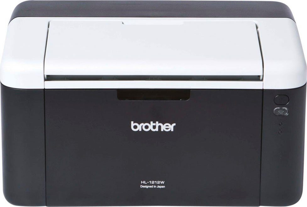 Brother HL-1212W Schwarz-Weiß Laserdrucker, (WLAN (Wi-Fi), Kompakter S/W-Laserdrucker mit WLAN)