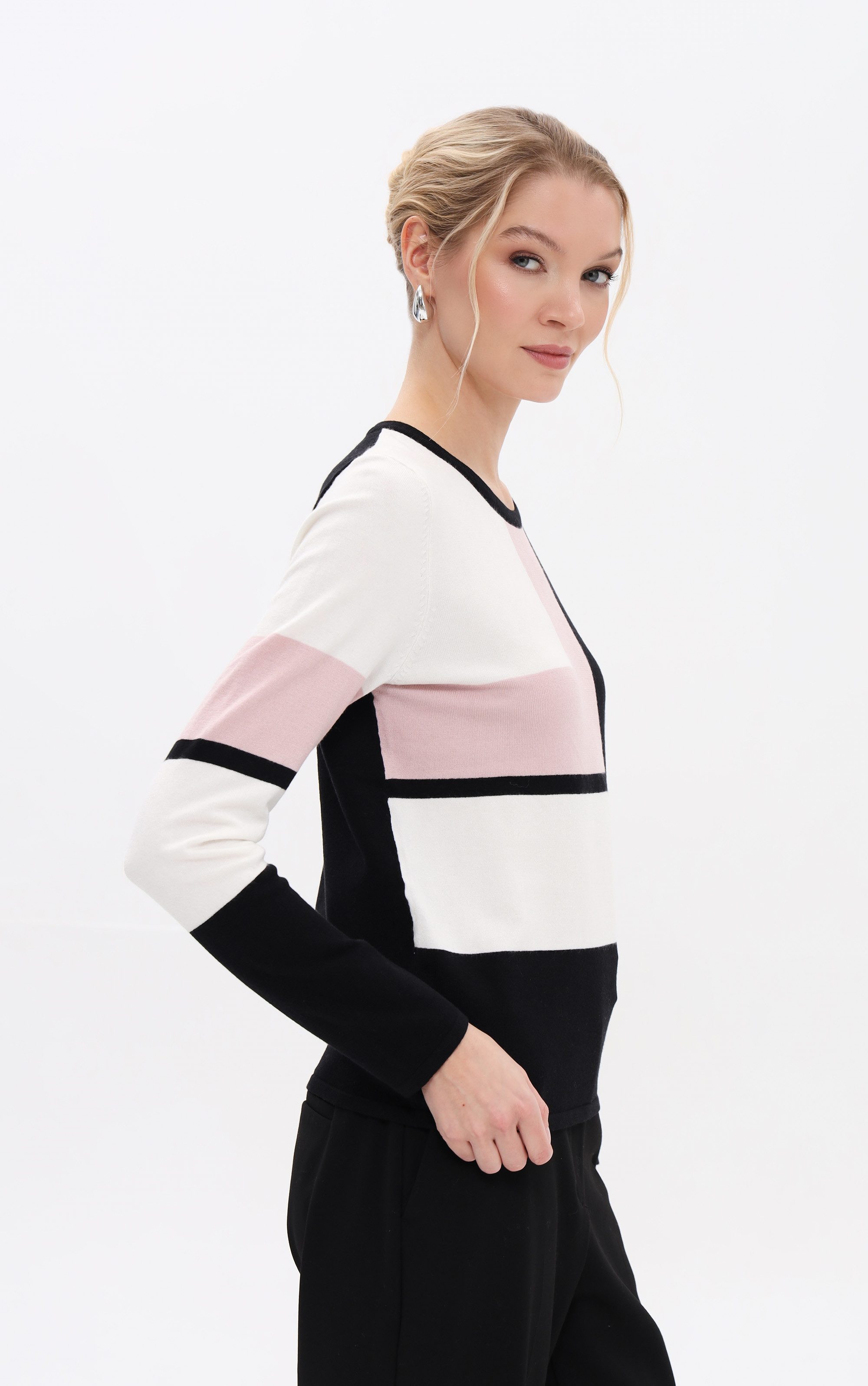 Passioni Strickpullover im Farbblock-Design günstig online kaufen