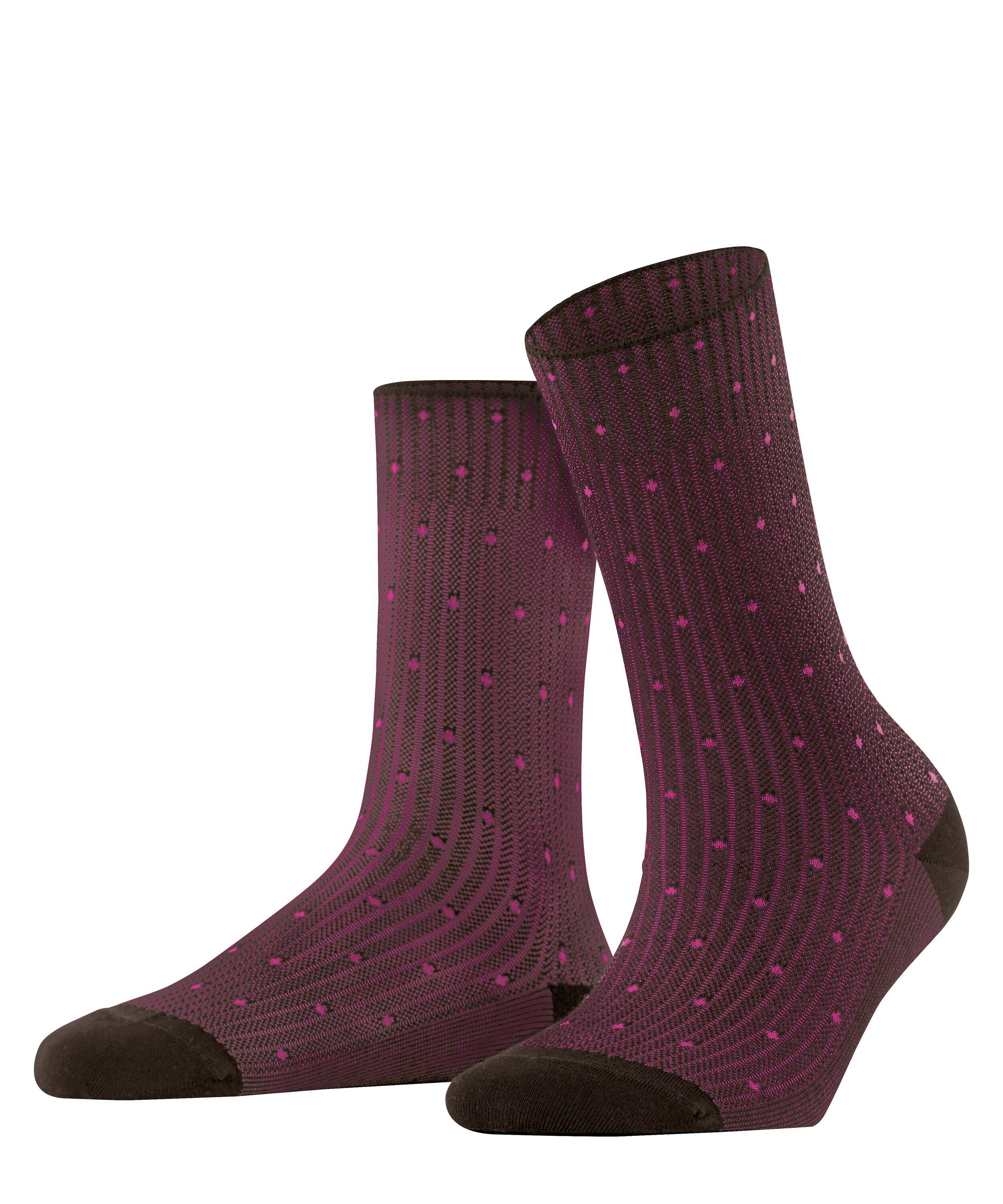 Dot brown Rib (1-Paar) FALKE (5235) dark Socken