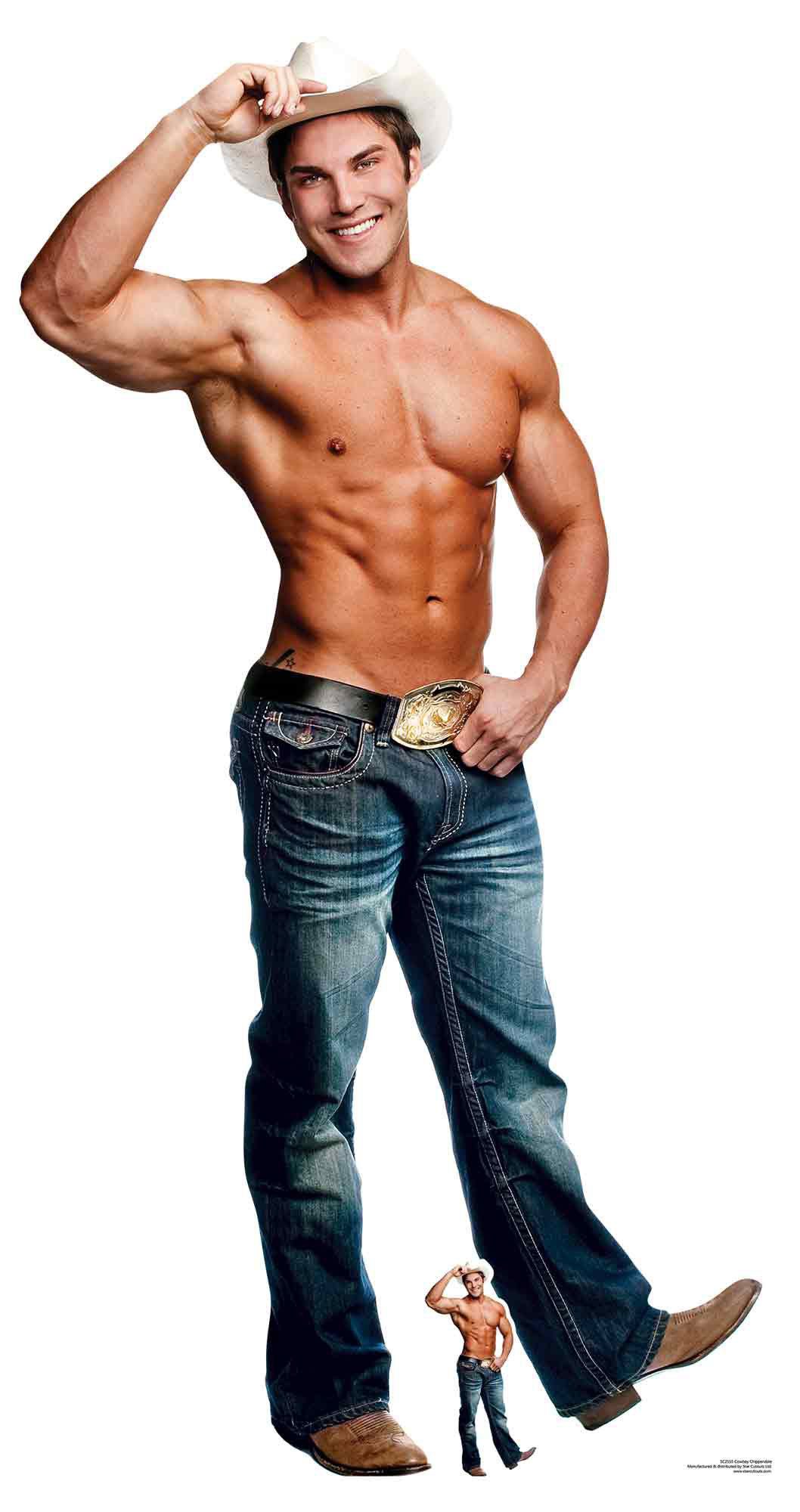 Dekofigur Chippendales Pappaufsteller Cowboy