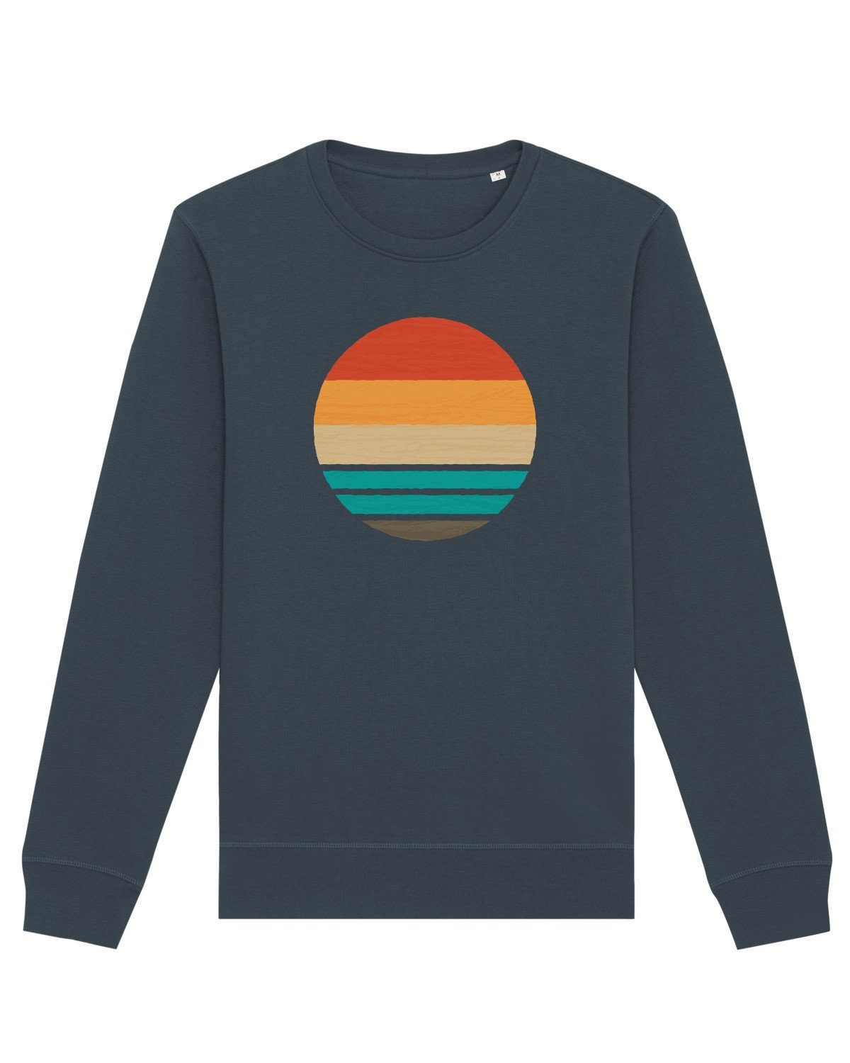 wat? Apparel Sweatshirt Retro sunset ocean (1-tlg) graublau meliert