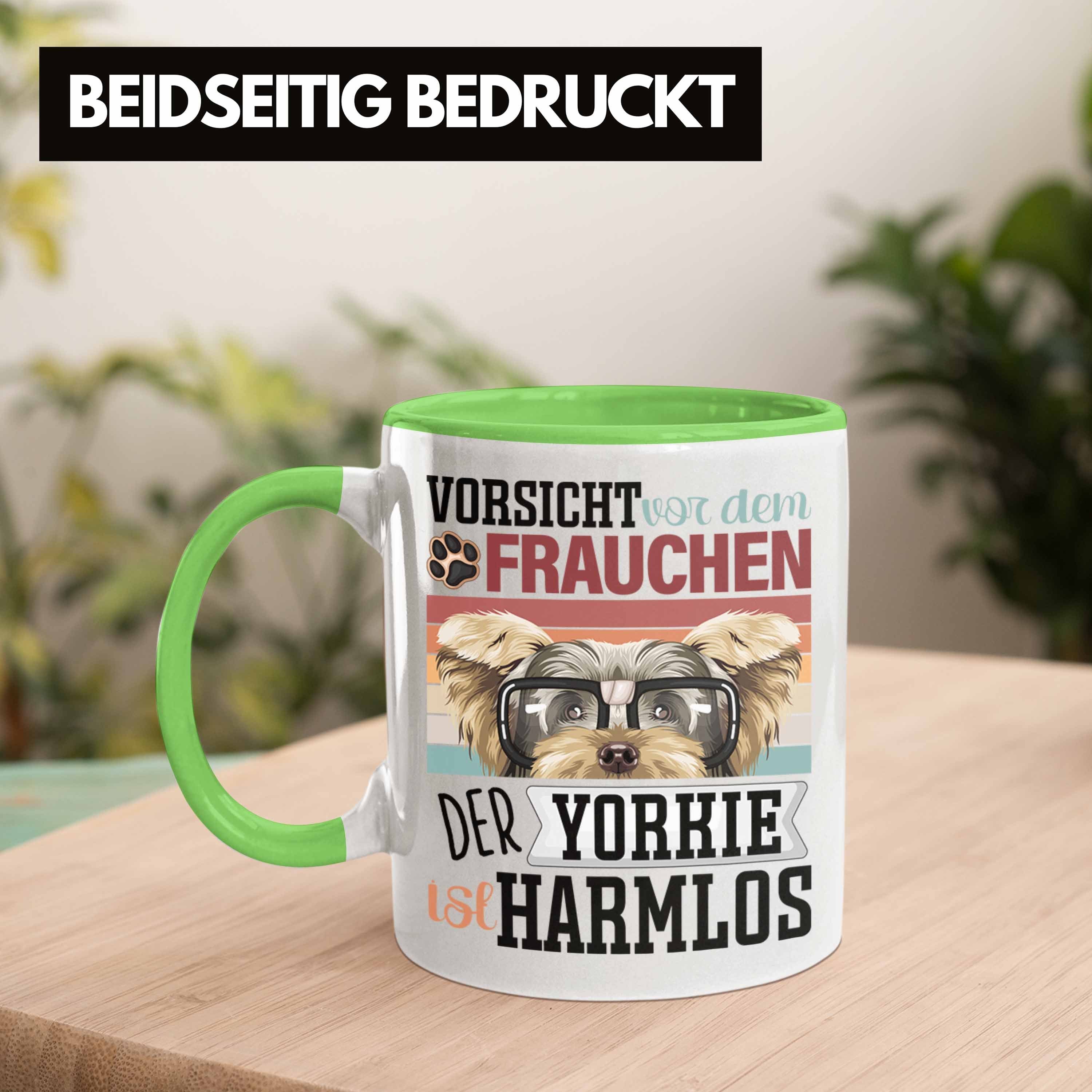 Geschenkidee Lustiger Trendation Frauchen Grün Spruch Yorkie Tasse Geschenk Besitzerin Tasse