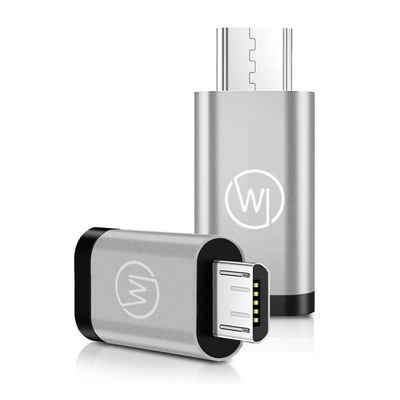 Wicked Chili 2x MicroUSB zu USB C OTG Adapter für Handy & Tablet USB-Adapter MicroUSB zu USB-C, Für OTG-fähige Smartphones / Tablets mit microUSB Anschluss