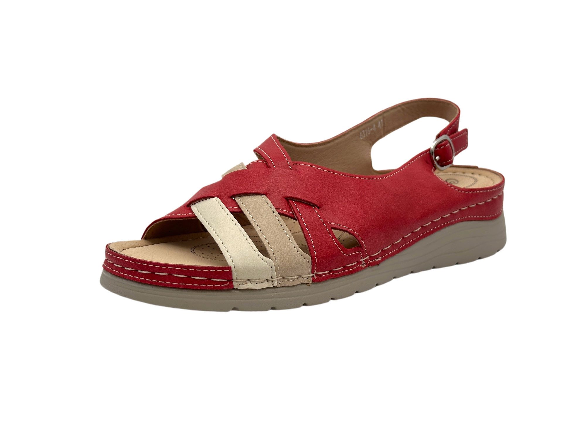 Nowaland Bequeme Damen Sandalen mit Fersenriemen Riemchensandale Stabiler Halt, weich gepolstert, flexibel und leicht