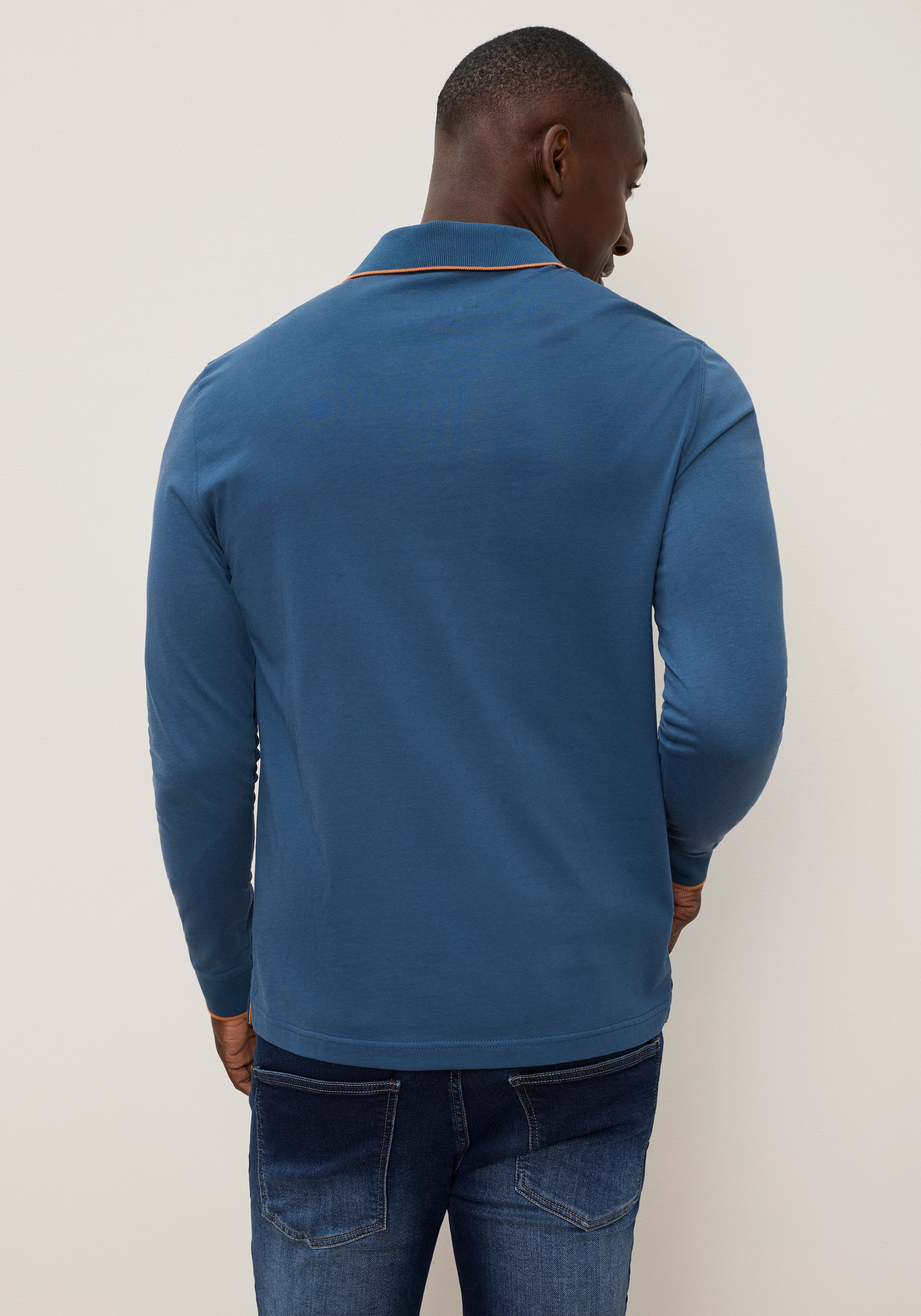 DELMAO Poloshirt Normal geschnittene Passform, mit Langarm