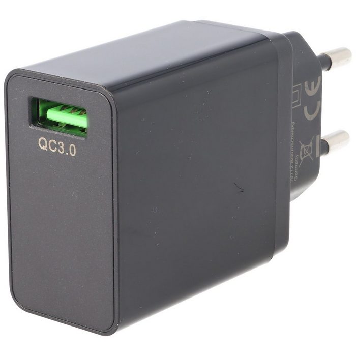 Goobay USB-Schnellladegerät QC3.0 18W Quick Charge USB-N USB-Ladegerät