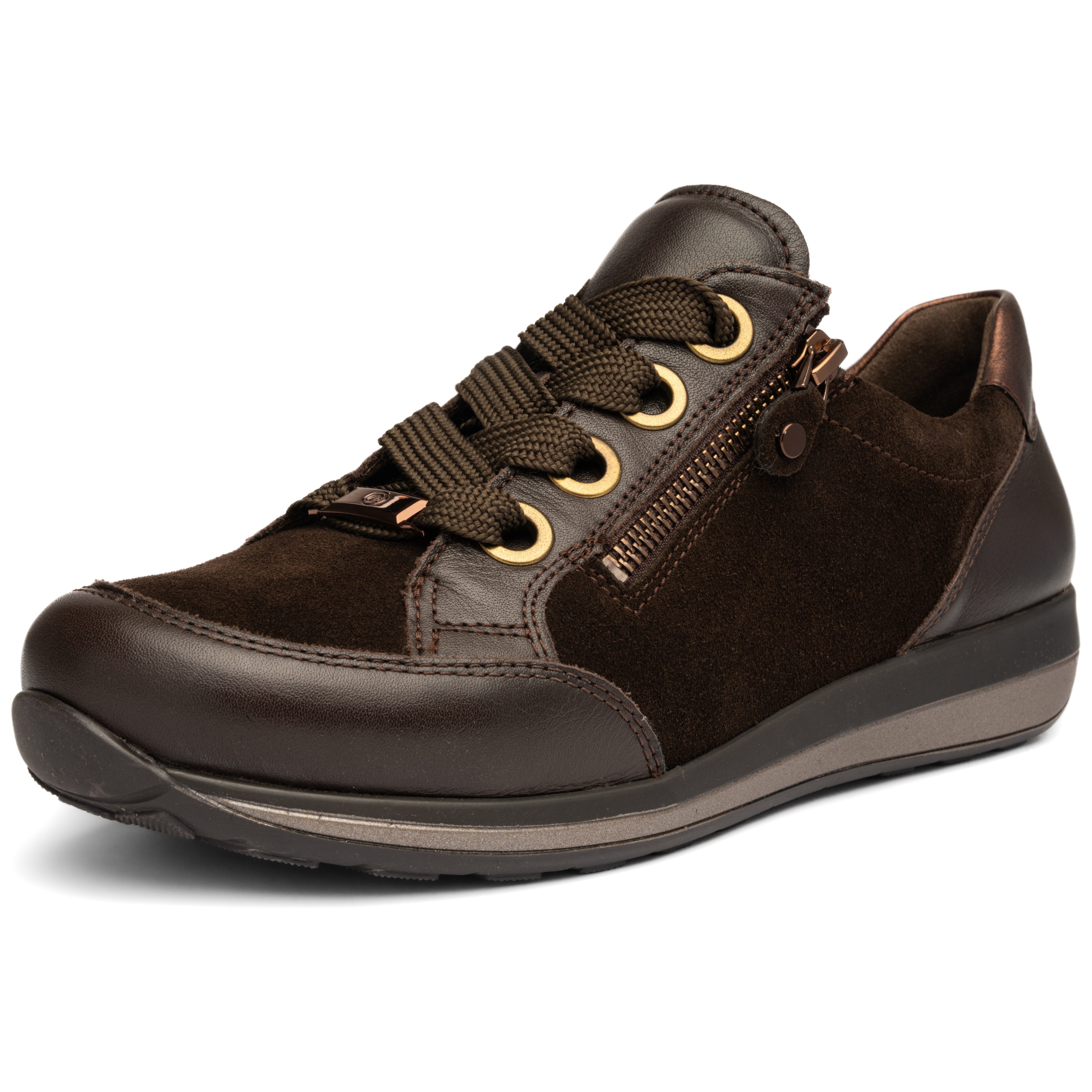 Ara OSAKA Keilsneaker Freizeitschuh, Halbschuh, Schnürschuh mit Außenreißverschluss, Weite H
