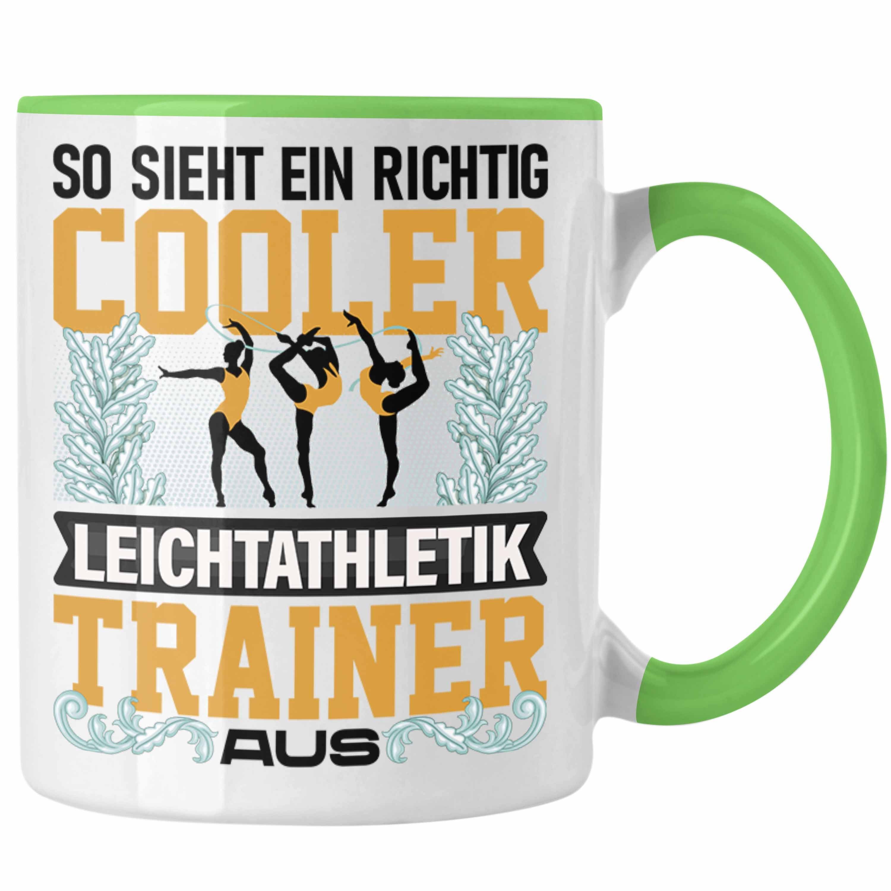 Trendation Tasse Leichtathletik Trainer Tasse Geschenk Lustiger Spruch Geshenkidee Grün