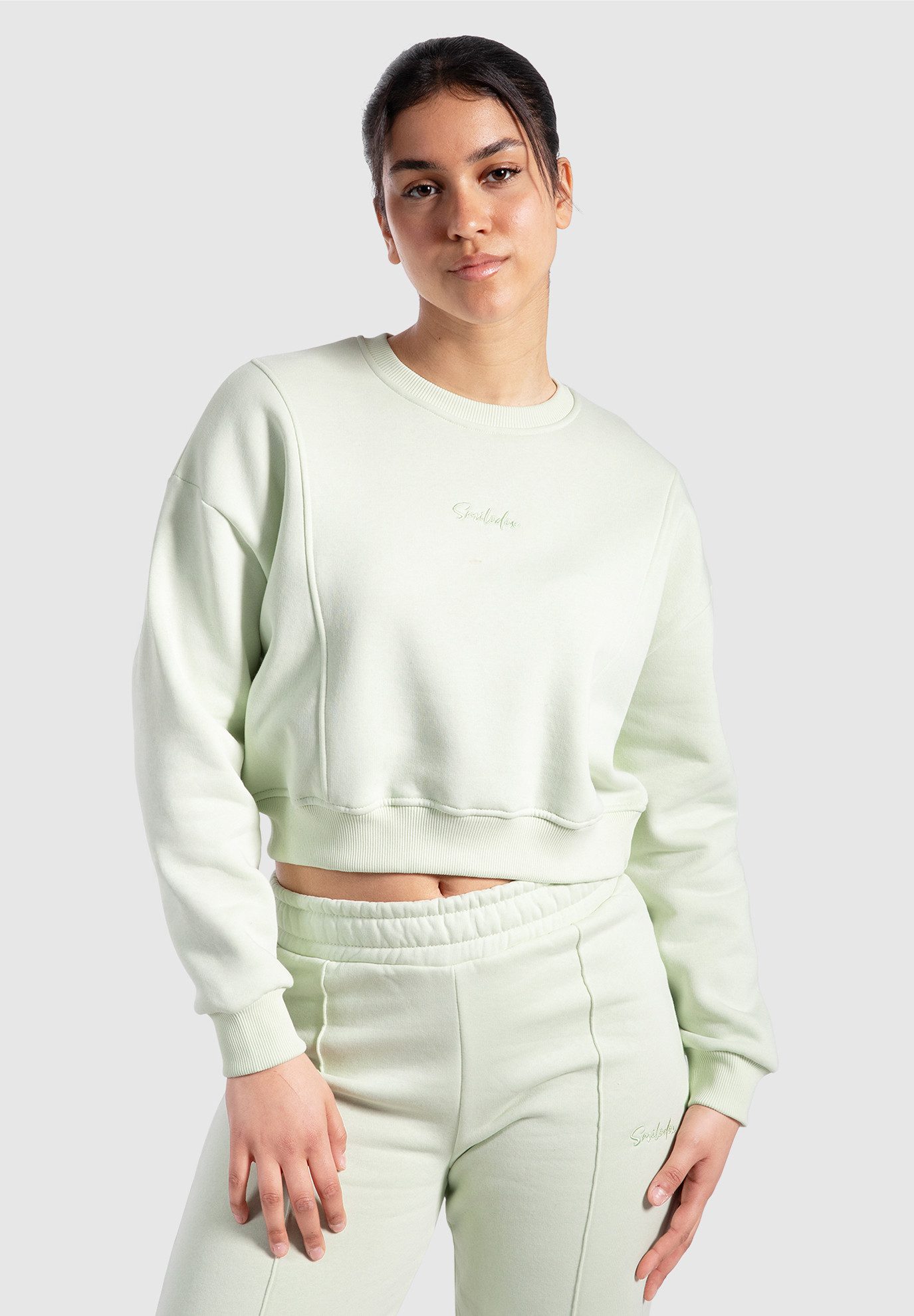 Smilodox Sweatshirt Siana, Stylischer Cropped Pullover mit klassischem Rund günstig online kaufen