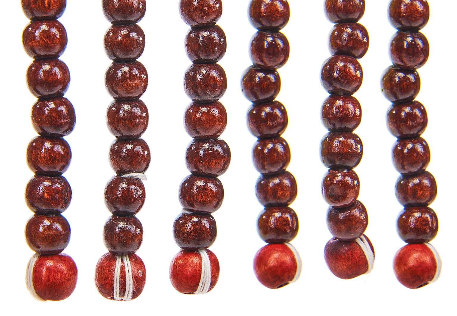 Kobolo Türvorhang Perlenvorhang CHOCO Holzperlen braun 50 Stränge (1 St), Ösen, halbtransparent – Bild 5 von 5