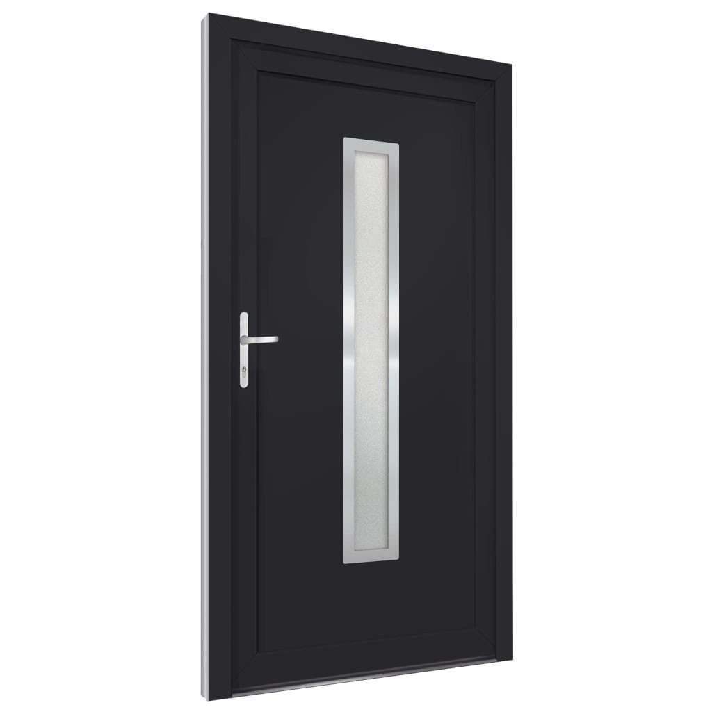 vidaXL Haustür Haustür Anthrazit 108x200 cm PVC (1-St)