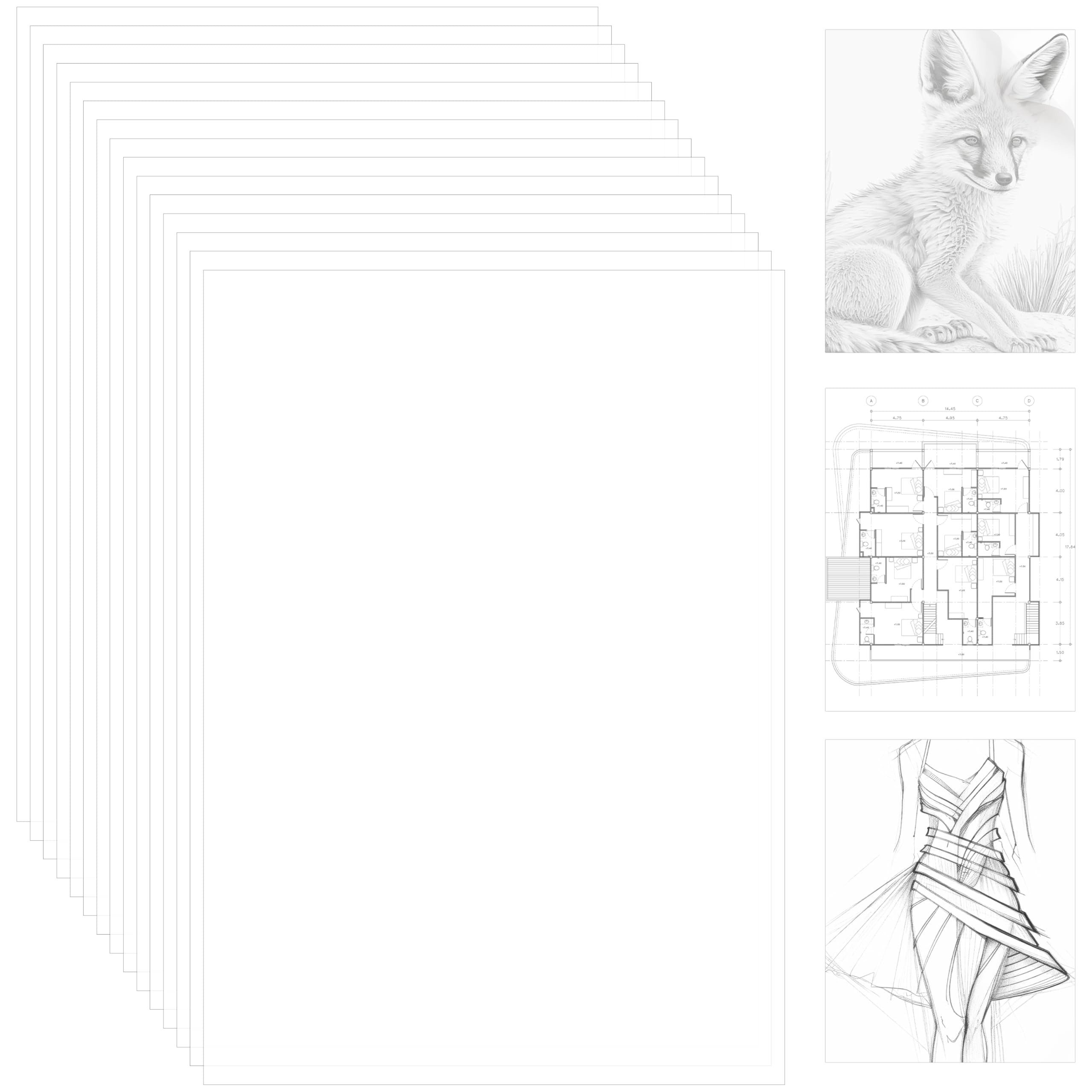 Transparentpapier Transparent Reispapier - A4 (100er Pack)