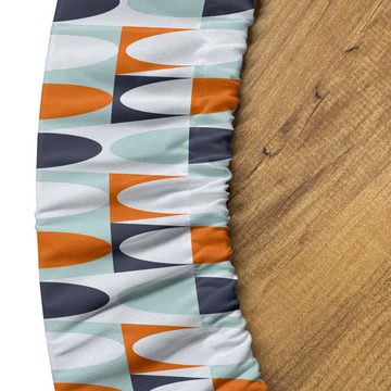 Abakuhaus Tischdecke Rundum-elastische Stofftischdecke, Abstrakt Bicolor Runde Lange Formen