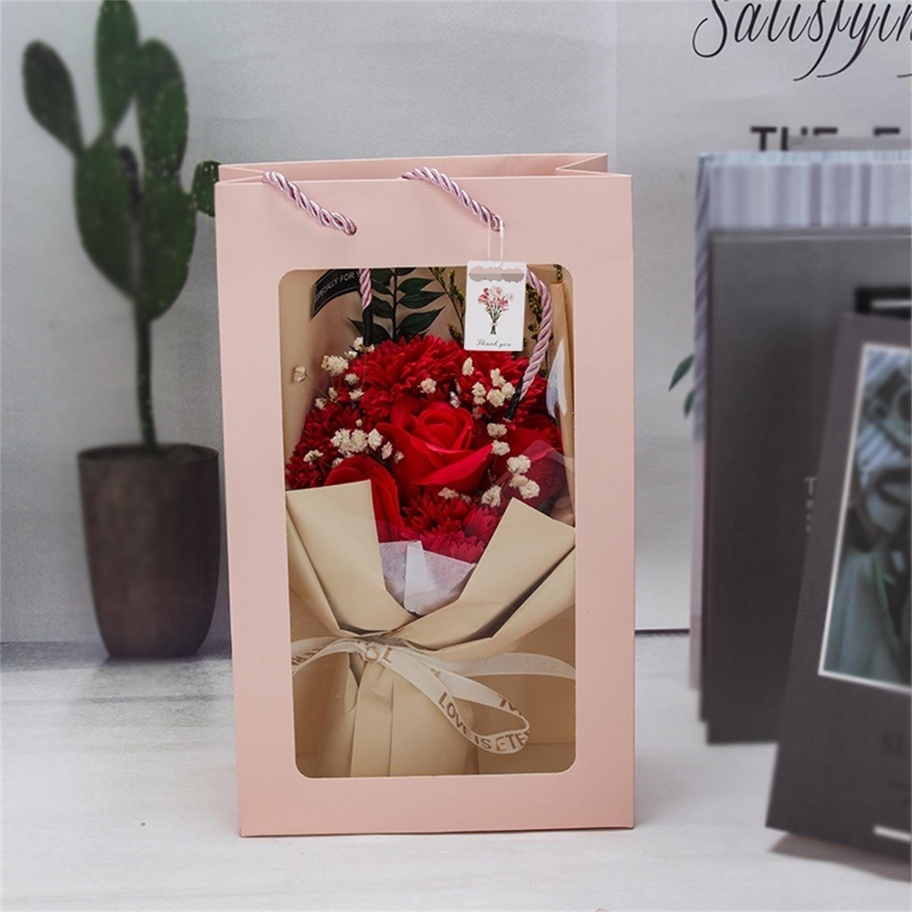 Kunstblume Künstliche Blumen Rosen Geschenkboxen für Hochzeit Muttertag, MAGICSHE