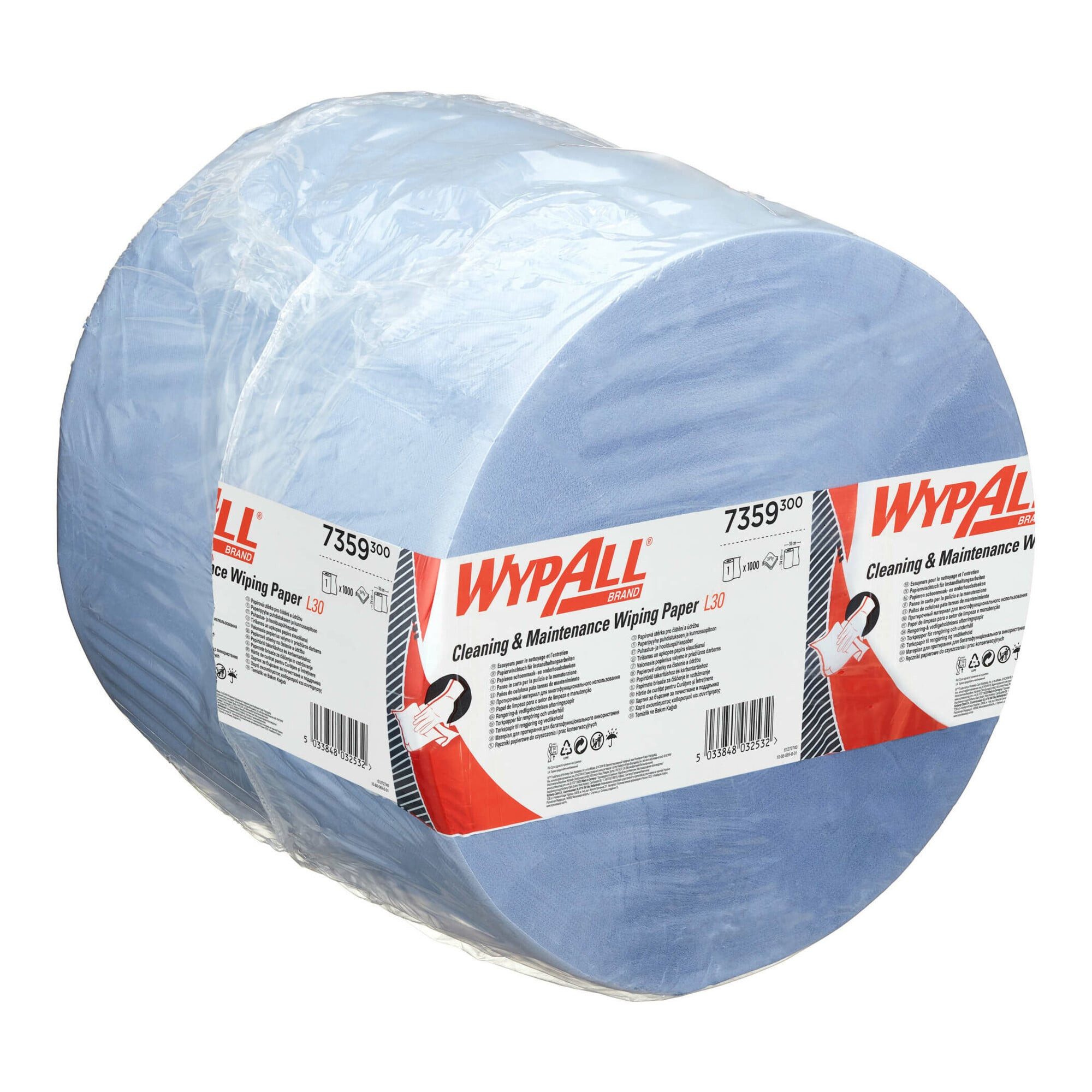 Wypall Reinigungsschwamm WypAll L30 blaue Reinigungstücher für Reinigung + Wartung, 1 blaue Rol