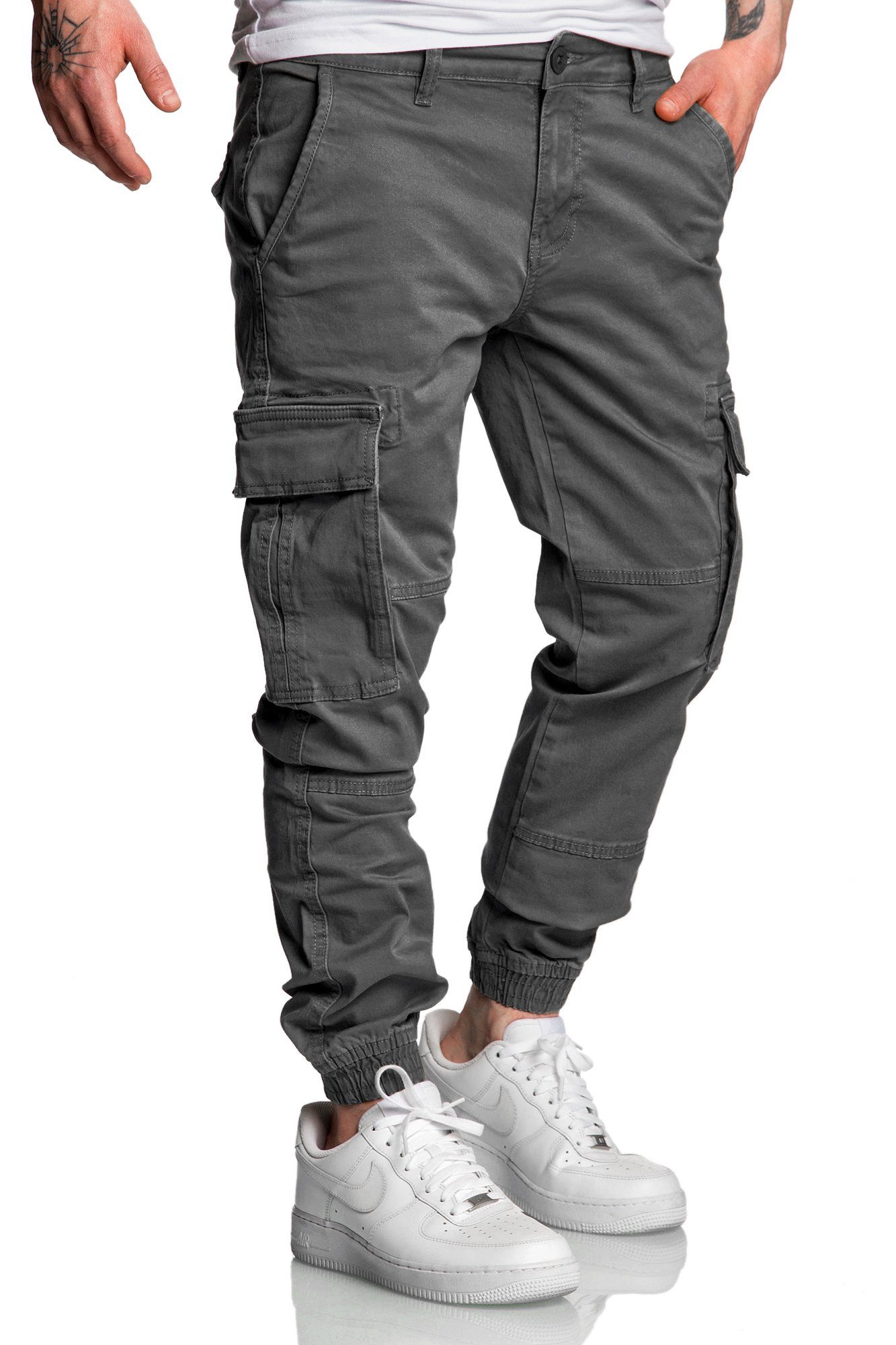 Amaci&Sons Chinohose PLANO Cargo Jogger-Chino Herren Cargo Jogger Chino Jeans Hose – Bild 4 von 5