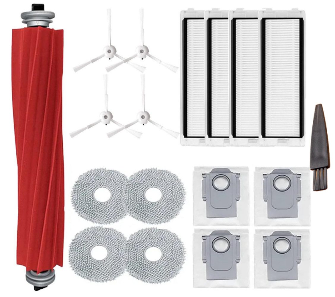 Staubsaugerdüsen-Set 17-teiliges Zubehör-Set, Ersatz für Roborock P10/Qrevo