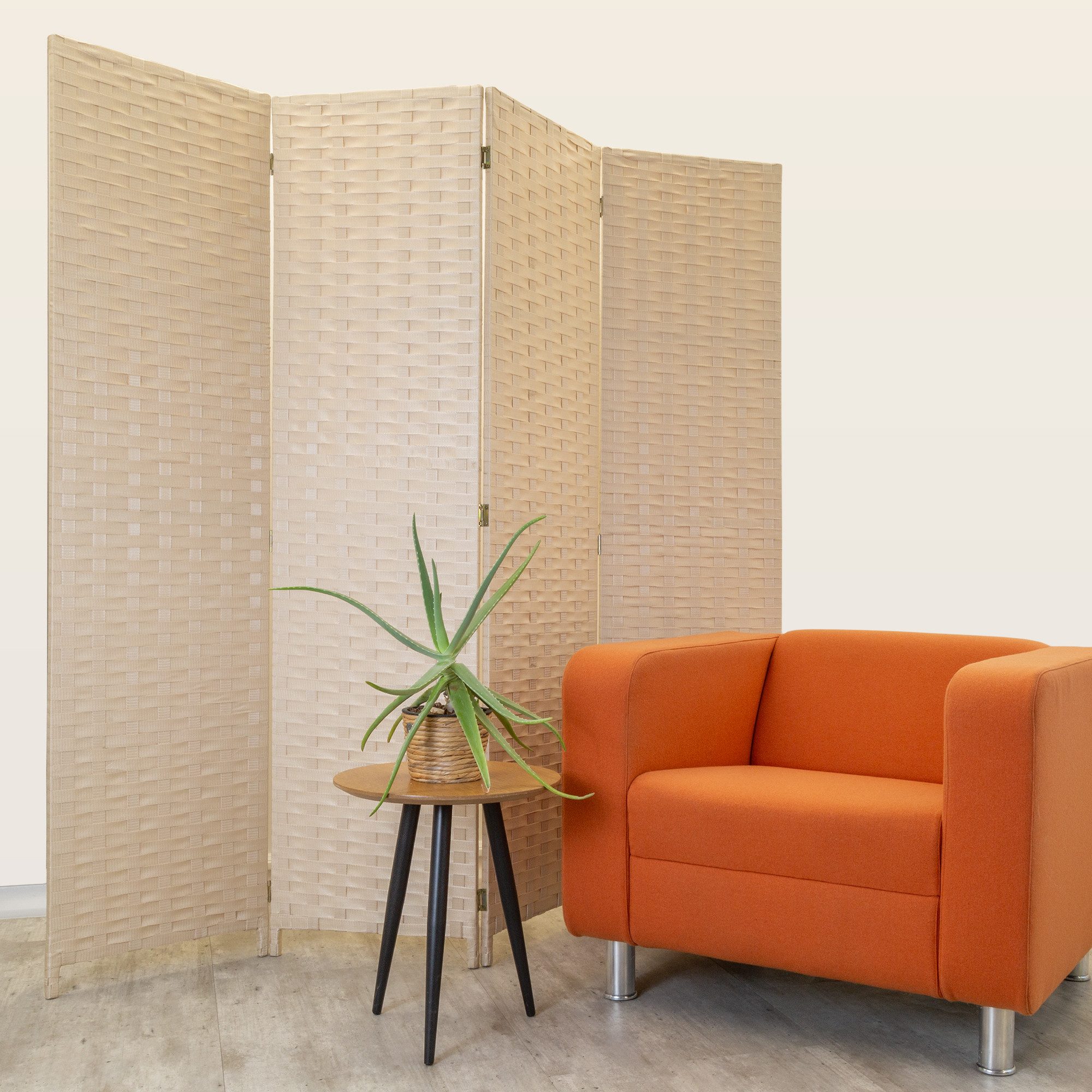 Hexim Raumteiler, Paravent 180x180 cm - Trennwand 4-teilig klappbar für Inn günstig online kaufen