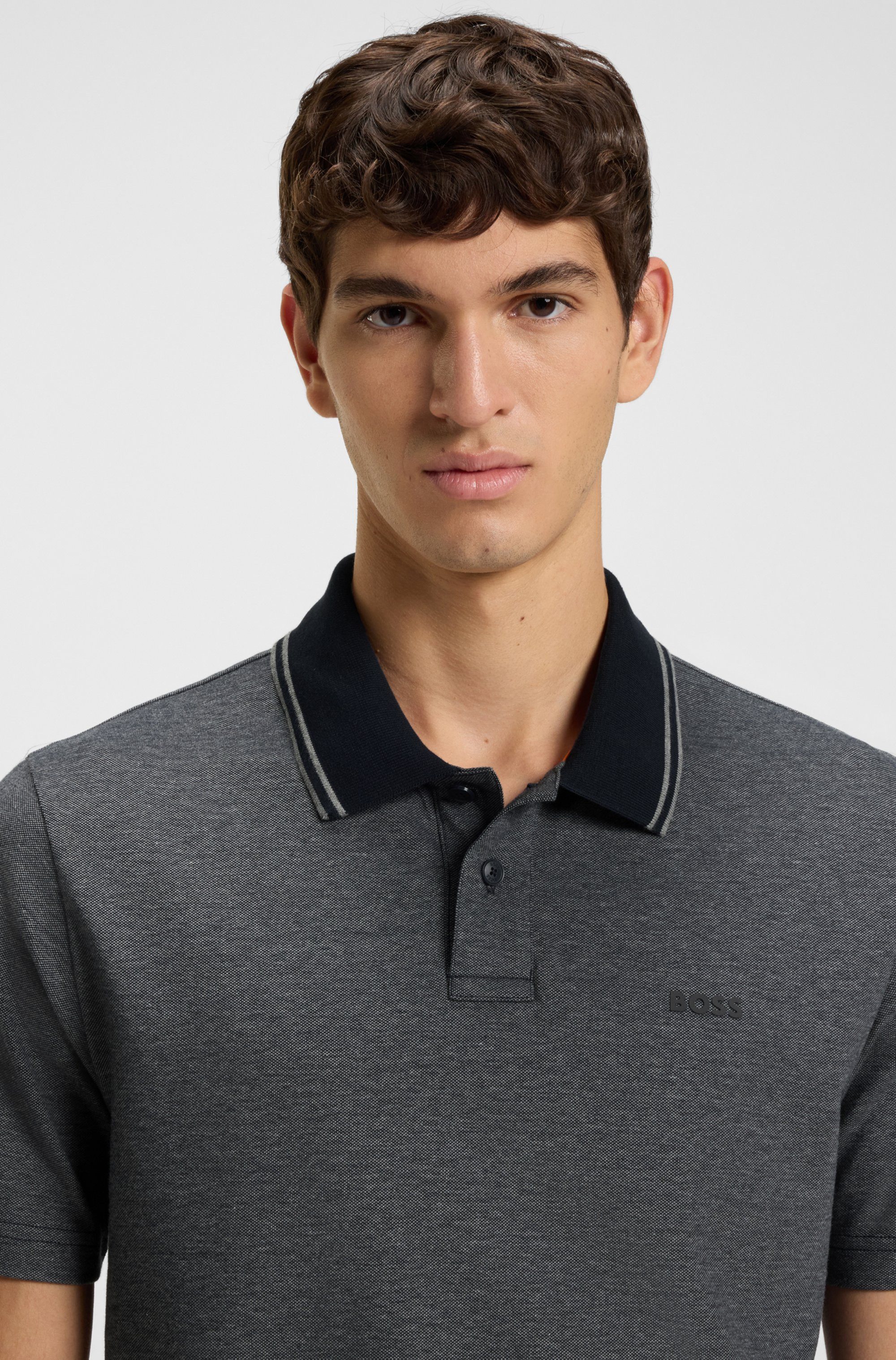 BOSS ORANGE Poloshirt PeoxfordNew mit Polokragen
