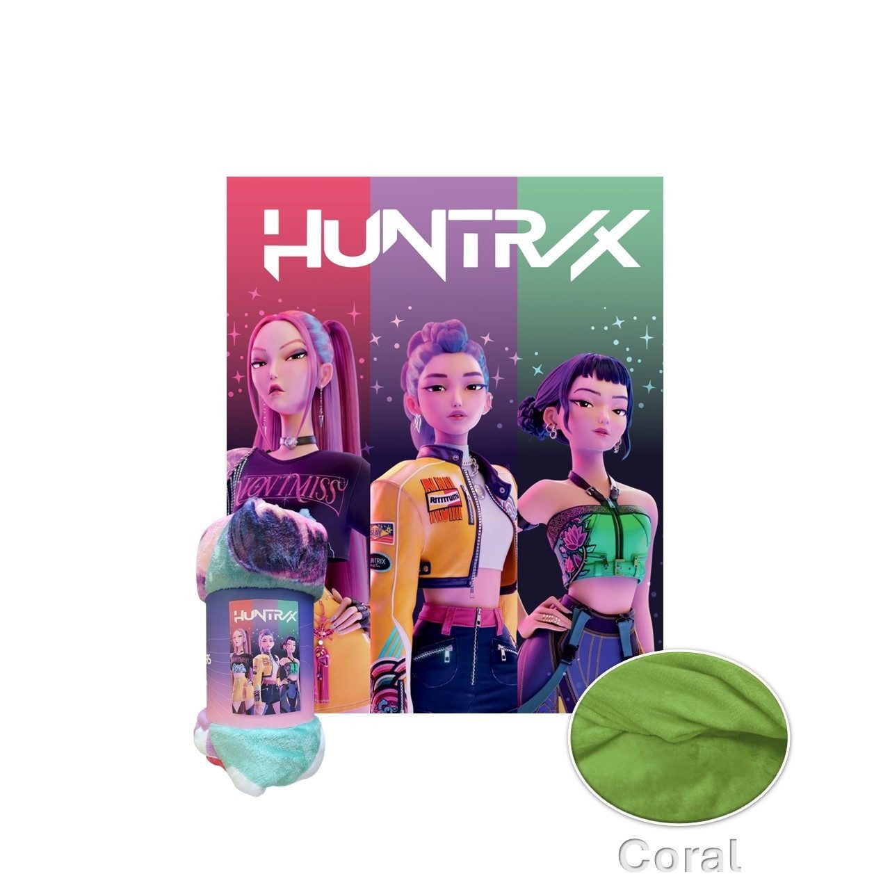 Wohndecke KPop Demon Hunters Coral Decke Wohndecke 130x160 cm, K-Pop Demon Hunters