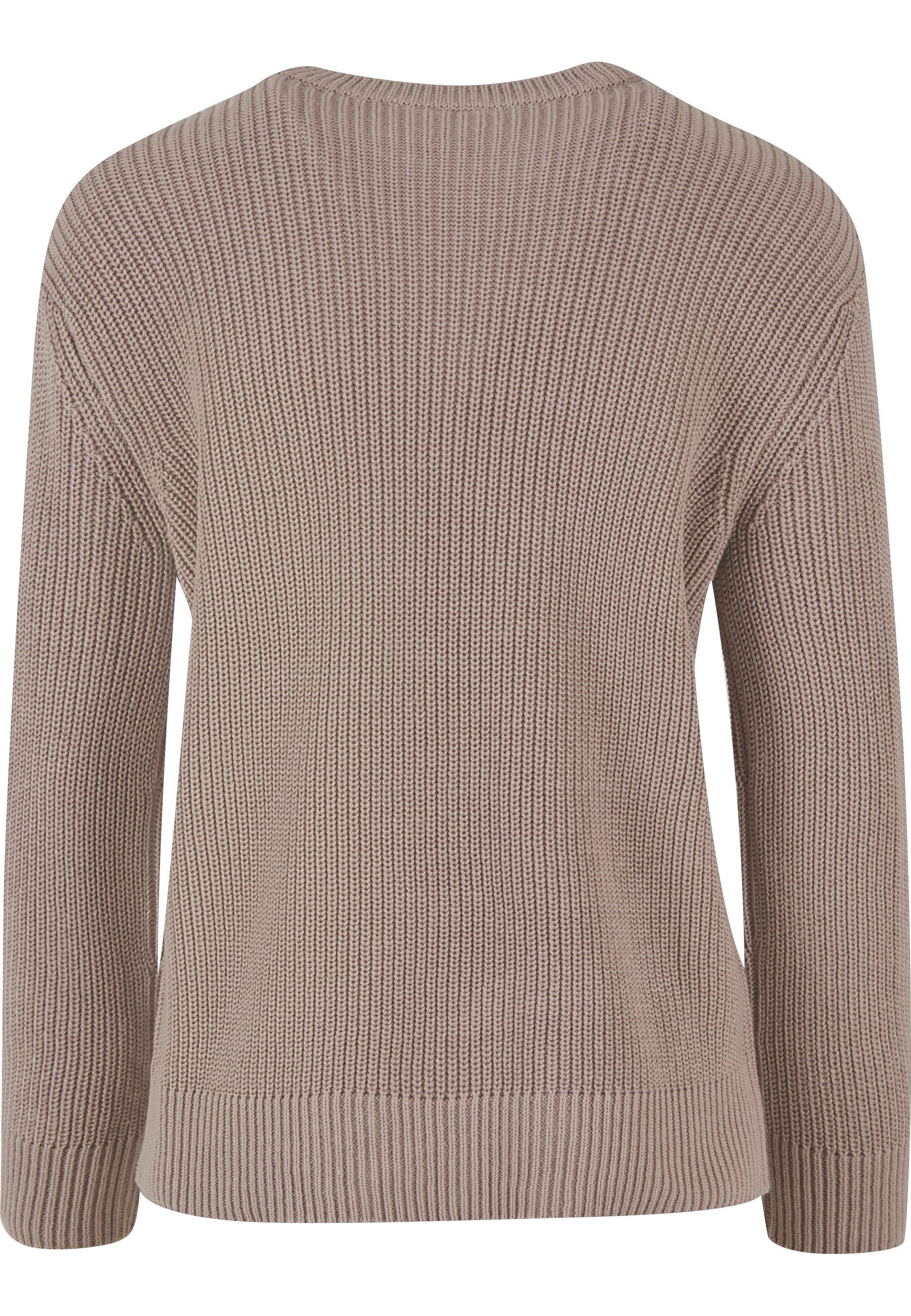URBAN CLASSICS Fleecepullover Urban Classics Damen Ladies Rib Knit Sweater günstig online kaufen