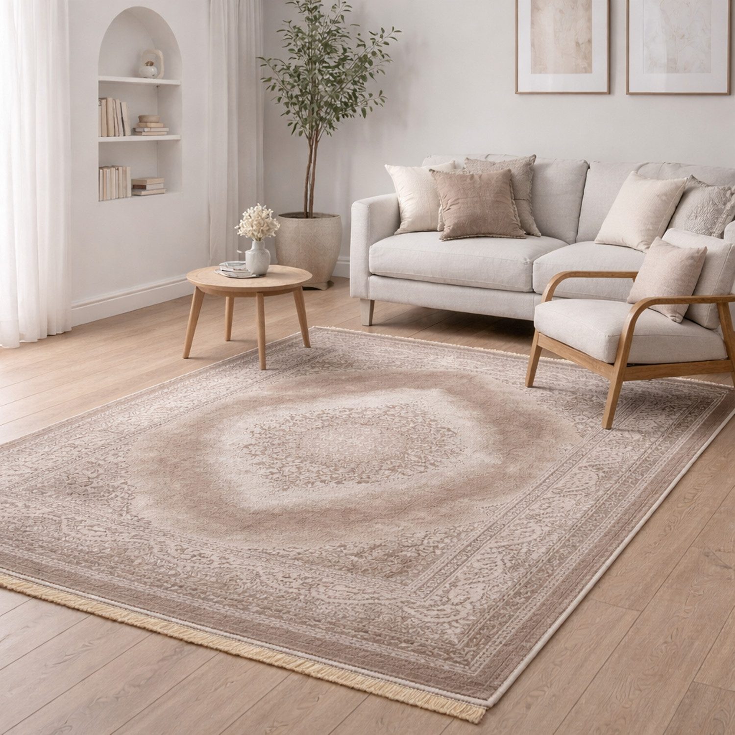 Vimoda Orientteppich Salsa, moderner orientalischer Klassiker Look, Rechteckig, Höhe: 13 mm, Teppich kurzflor modern, dicht, weich, Wohnzimmer, Schlafzimmer, Flur
