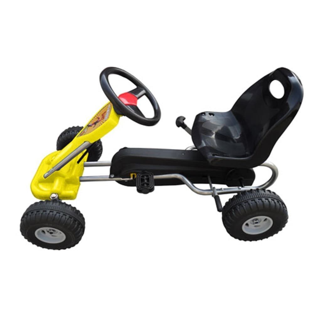 DOTMALL Go-Kart Kinderfahrzeug, Tretfahrzeug für bis gelb kg Kinder 3-5Jahre, 30