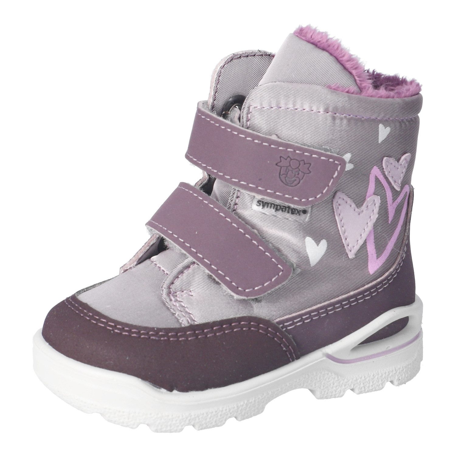 PEPINO by RICOSTA MELINA, WMS: mittel Winterboots Klettboots mit Herzchen-Applikation, Größenschablone zum Download