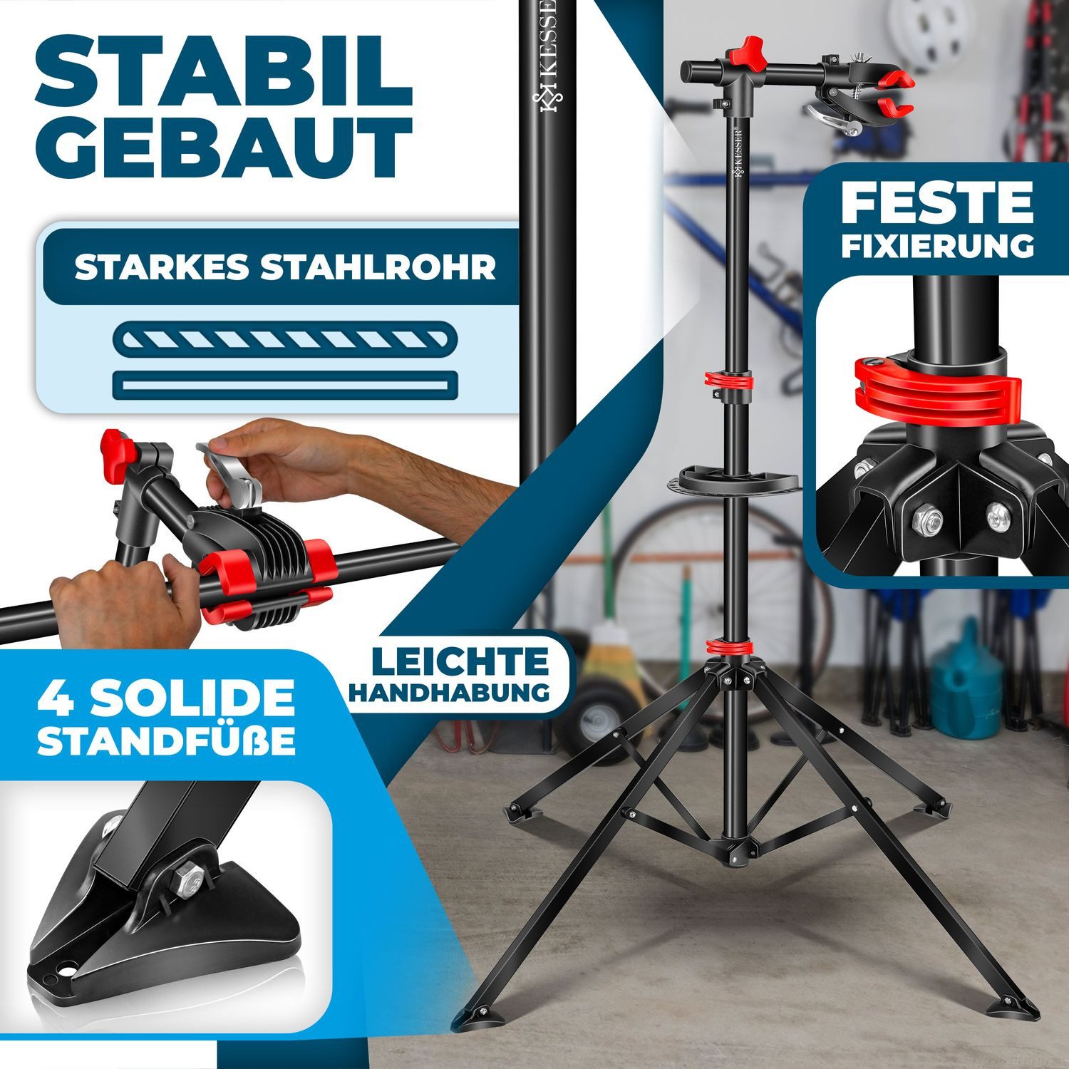 KESSER Bicycle Assembly Stand, Professional Bicycle Assembly Stand, Bicycle Repair Stand, Bicycle Assembly Stand, Professional Bicycle Repair Stand
