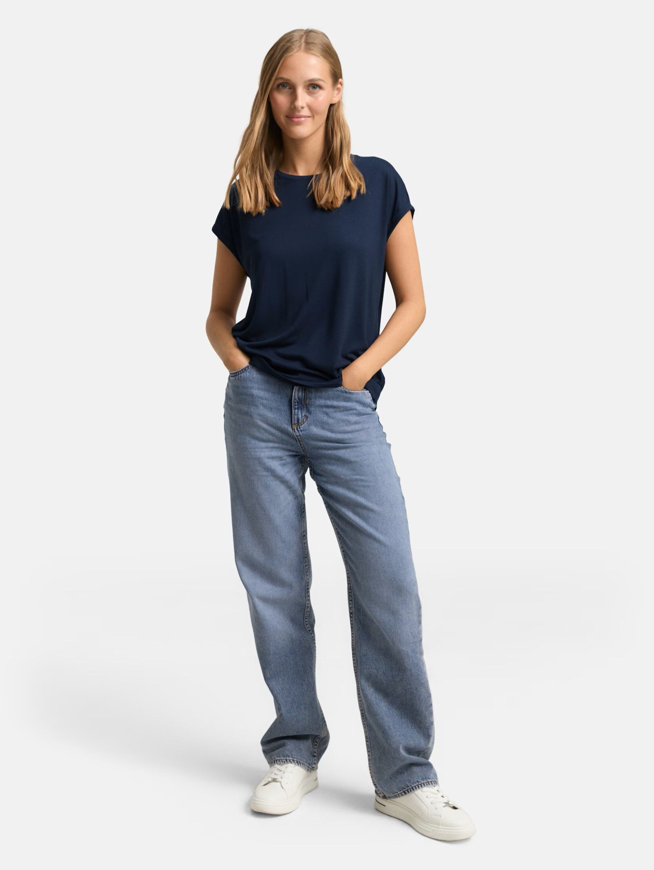TOM TAILOR Denim T-Shirt (1-tlg) Plain/ohne Details – Bild 4 von 5