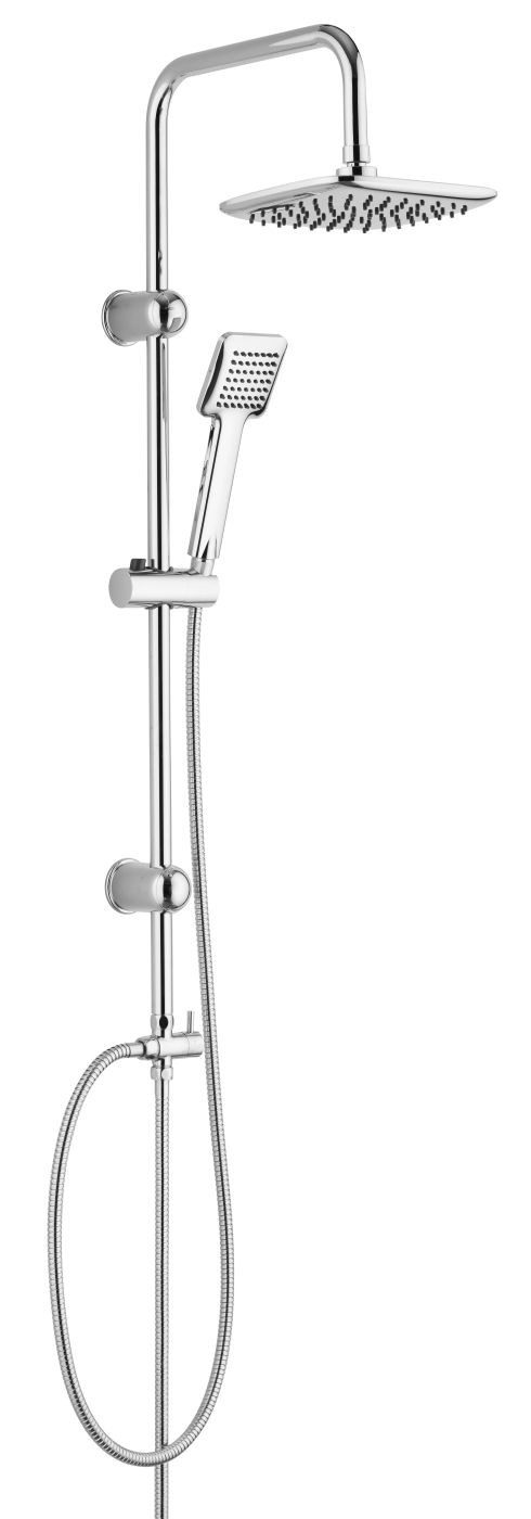 Vereg Duschsystem LUCCA, 1 Strahlart(en), Duschsäule in Chrom inkl. Kopf- und Handbrause, Kopfbrauseset