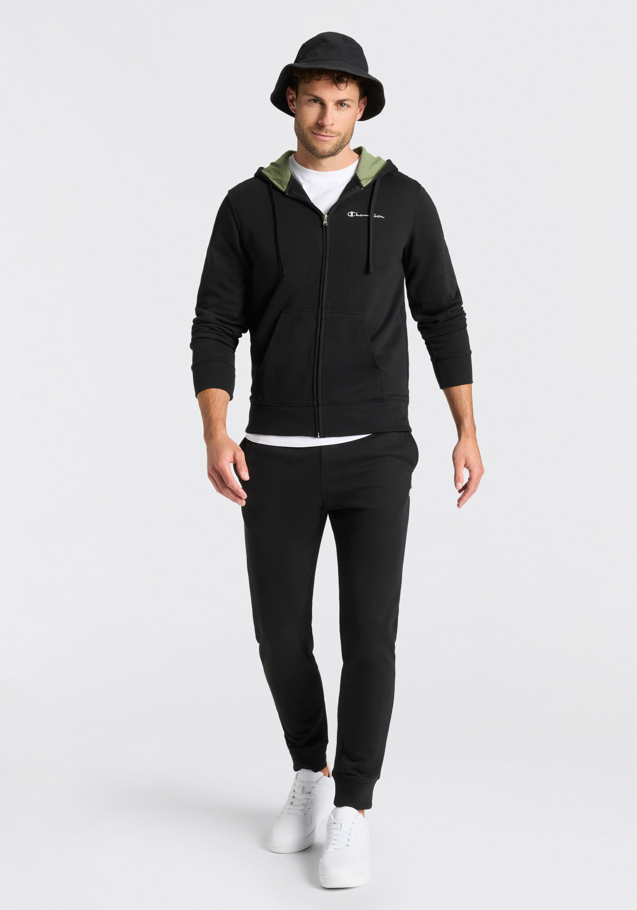 Champion Jogginganzug Terry Hooded Full Zip Sweatshirt (2-tlg), mit Kapuze, mit durchgehendem Reißverschluss