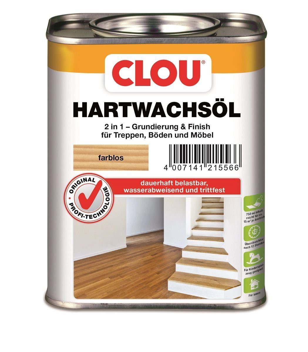 CLOU Hartholzöl Clou Hartwachs Öl farblos 750 ml