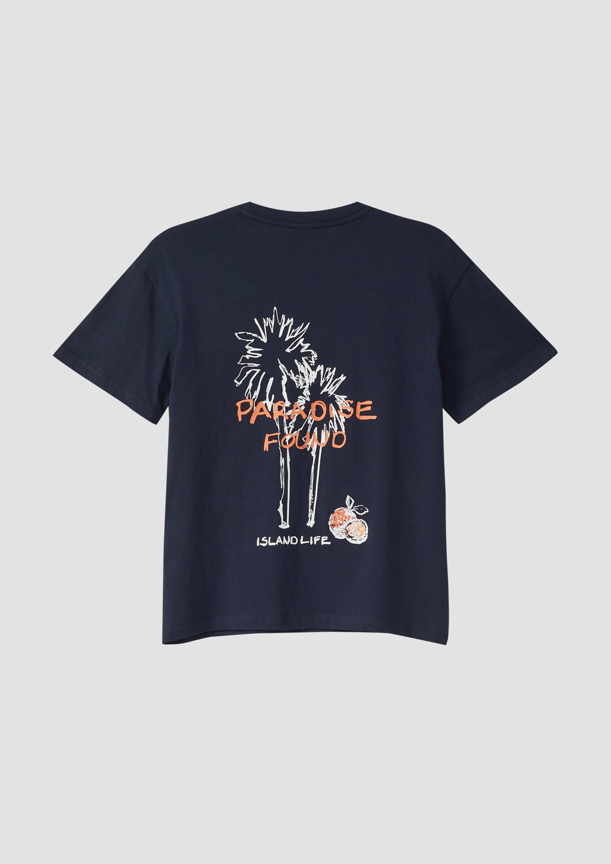 s.Oliver Kurzarmshirt T-Shirt Oversize T-Shirt mit Rücken- und Frontprint