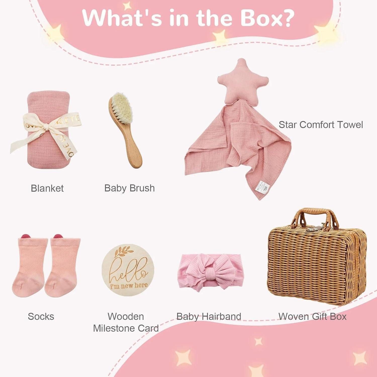 LuxusKollektion Pflege-Geschenkset Baby Geschenkset 7tlg Rosa Baby-Geschenkideen