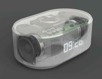 AIC AIC 18 BT weiss Radio (Radiowecker Designer Uhrenradio USB Bluetooth Induktives Laden)