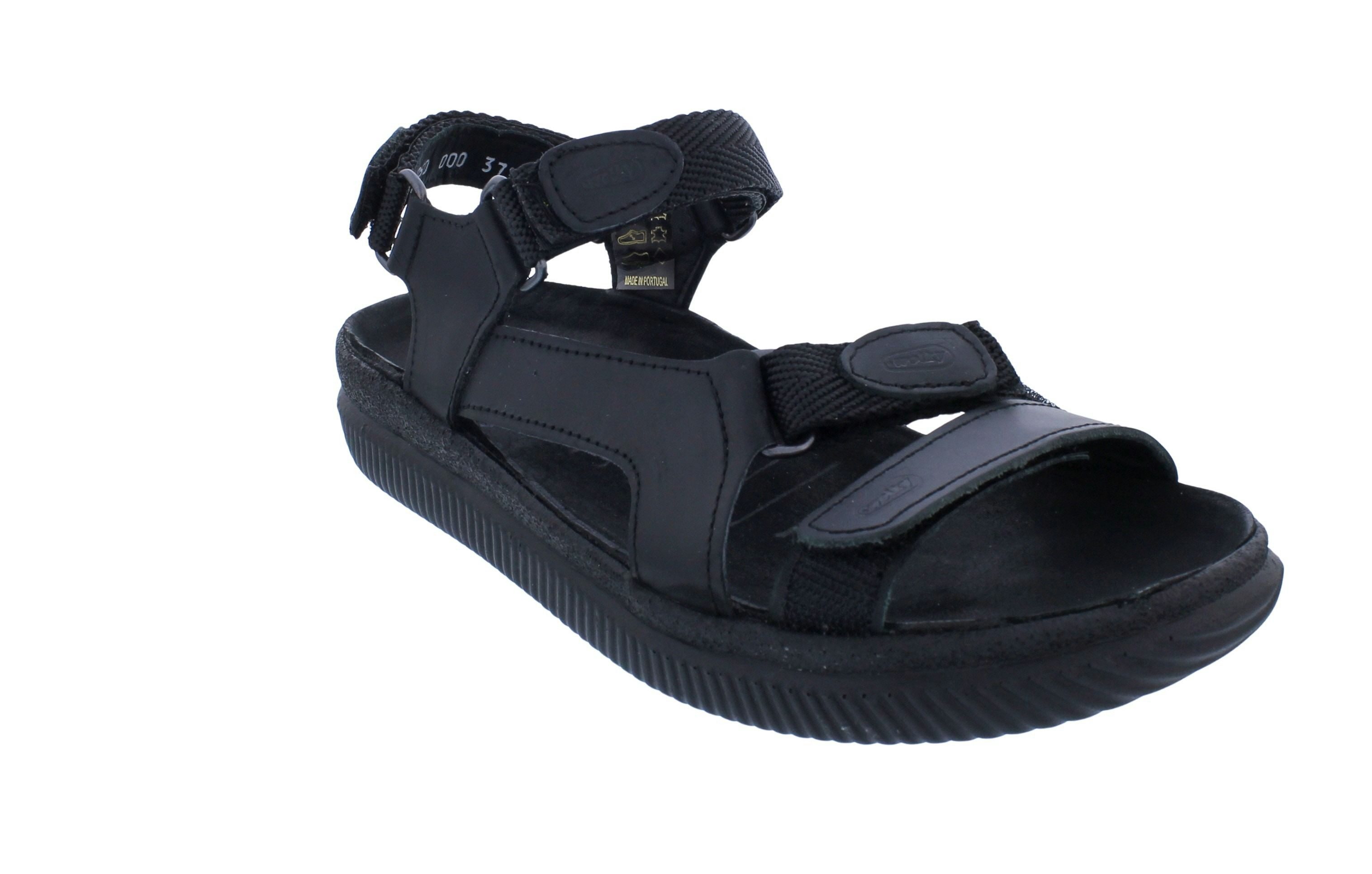WOLKY Wolky Sandale Energy Lady 0071050-000, Fettnubukleder, Schwarz, Klettv Sandale