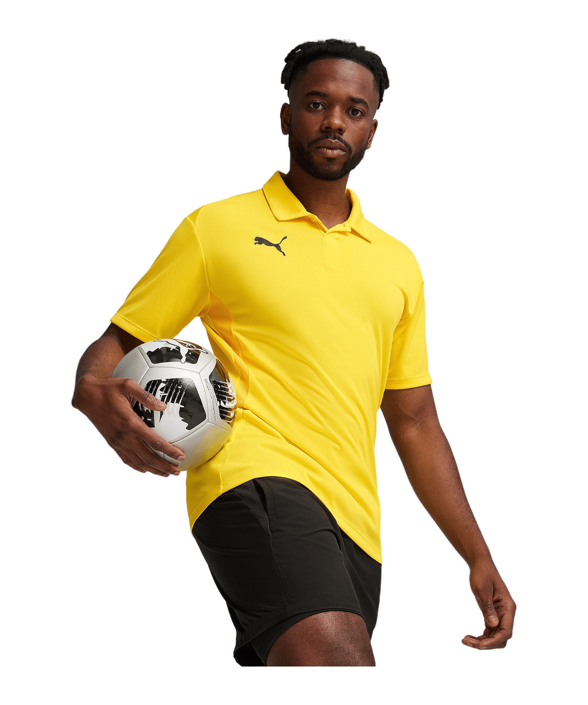PUMA T-Shirt PUMA teamGOAL Polo Kurzarm-Shirts Herren Polyester