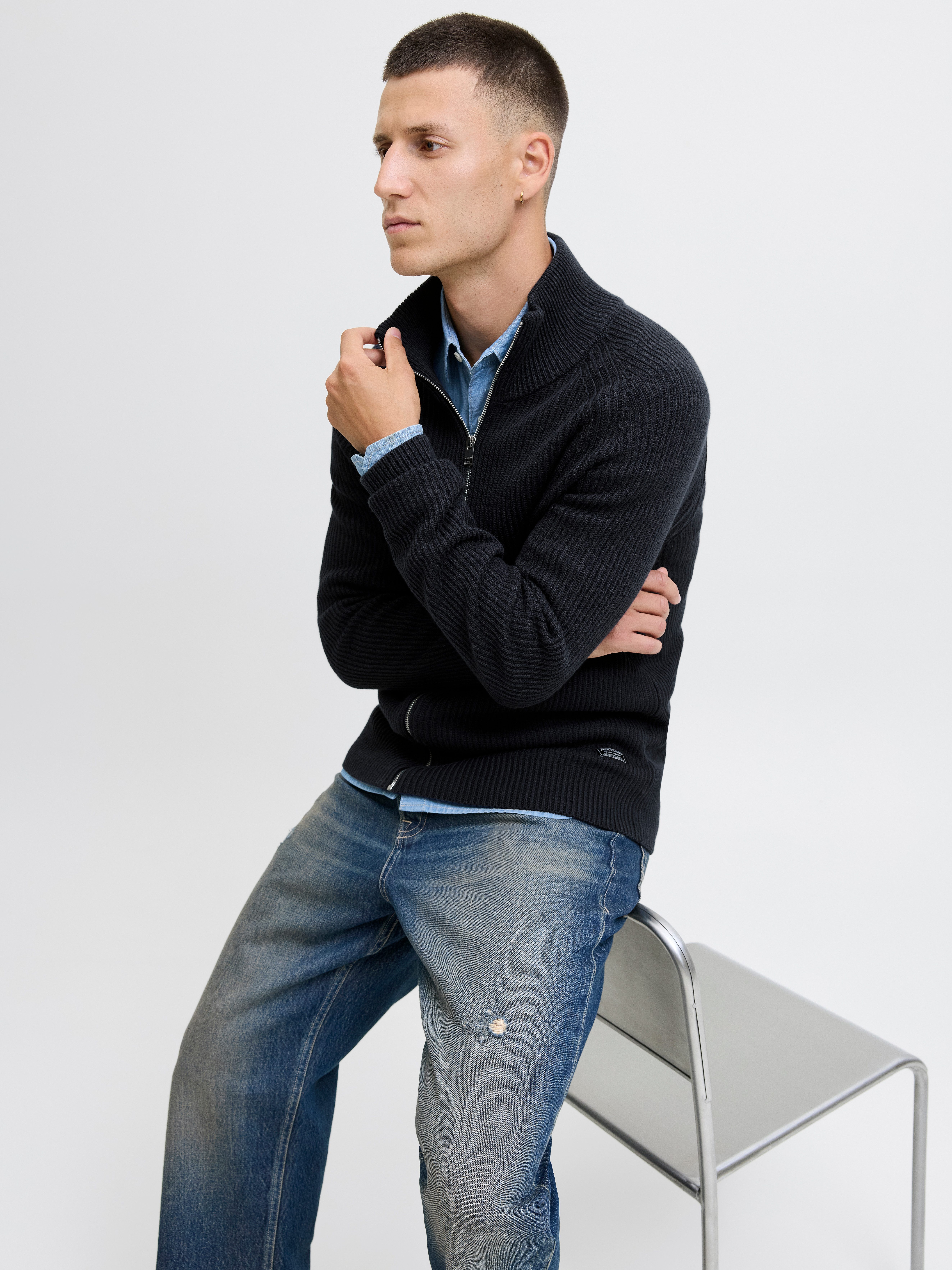 Jack & Jones Strickjacke JJPANNEL KNIT günstig online kaufen