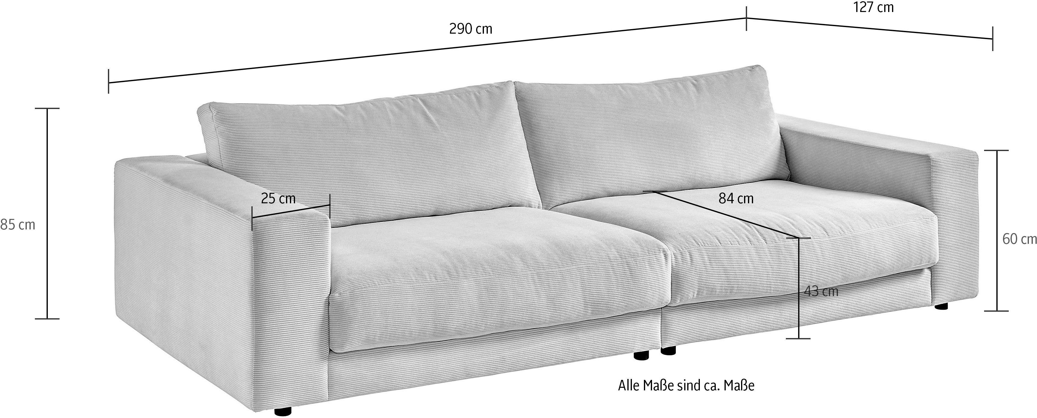 stylisches Zeitloses 3C Candy Big-Sofa und Fein- Breitcord Enisa, Loungemöbel, in und