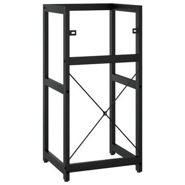 vidaXL Badezimmerspiegelschrank Badezimmer Waschtischgestell Schwarz 40x38x83 cm Eisen (1-St)