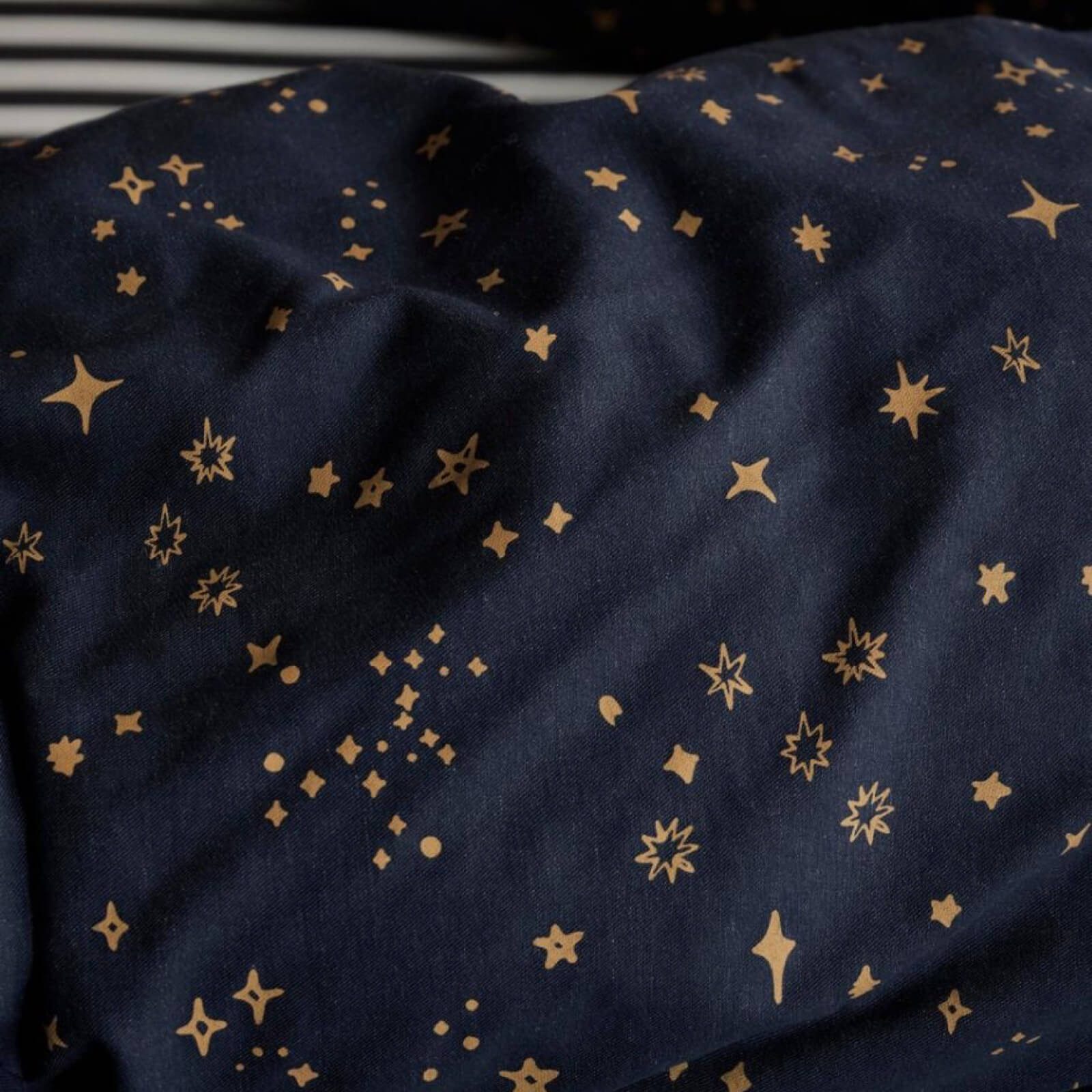 Essenza Bettwäsche That's the Spirit nightblue, Baumwolle, 2 teilig, Sonne, Mond, Sterne