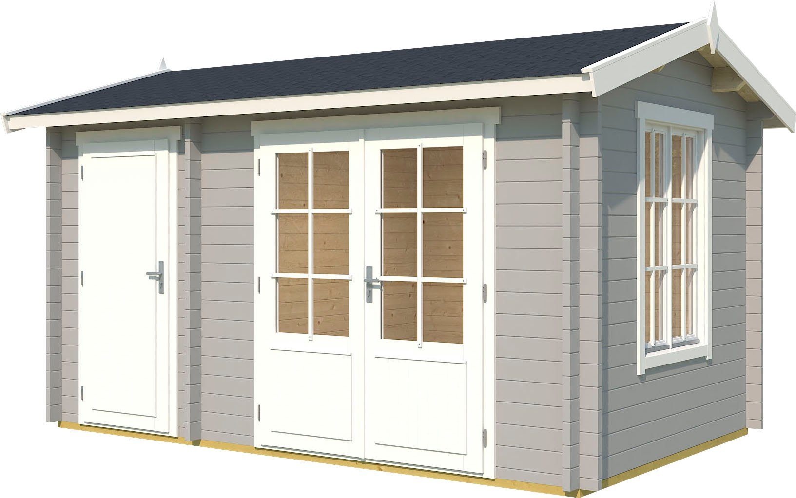 LASITA MAJA Gartenhaus WREXHAM, BxT: 430x288 cm, (Set, inkl. Fussbodenbretter zum verlegen)